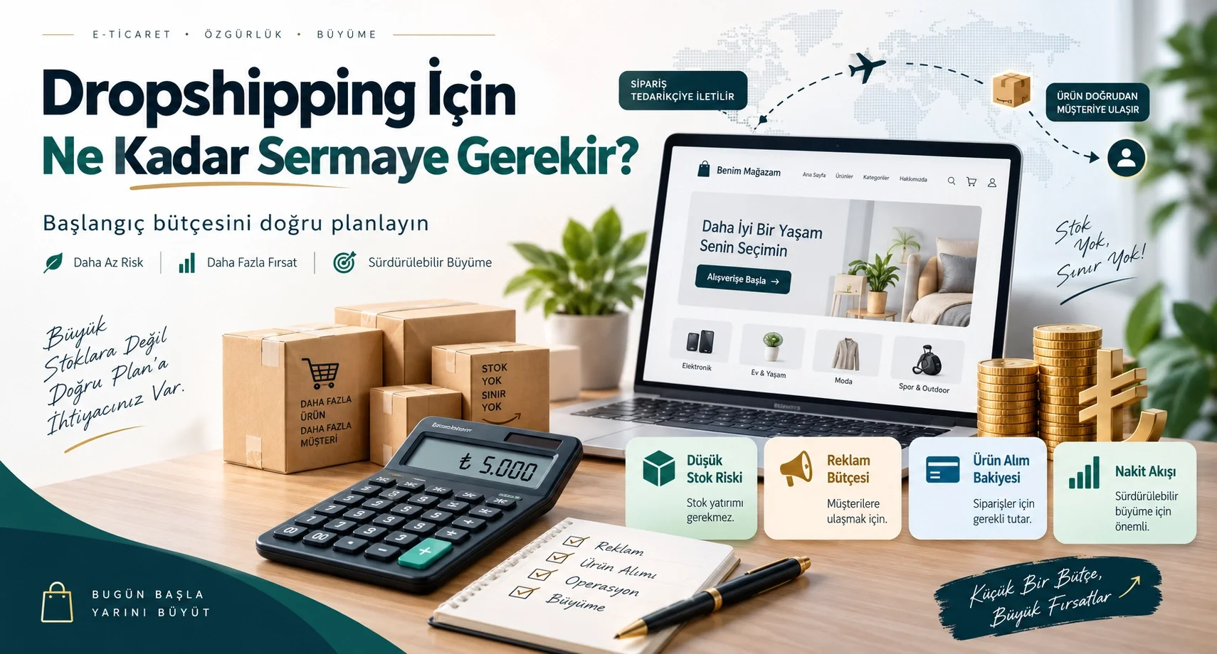 Dropshipping İçin Ne Kadar Sermaye Gerekir?