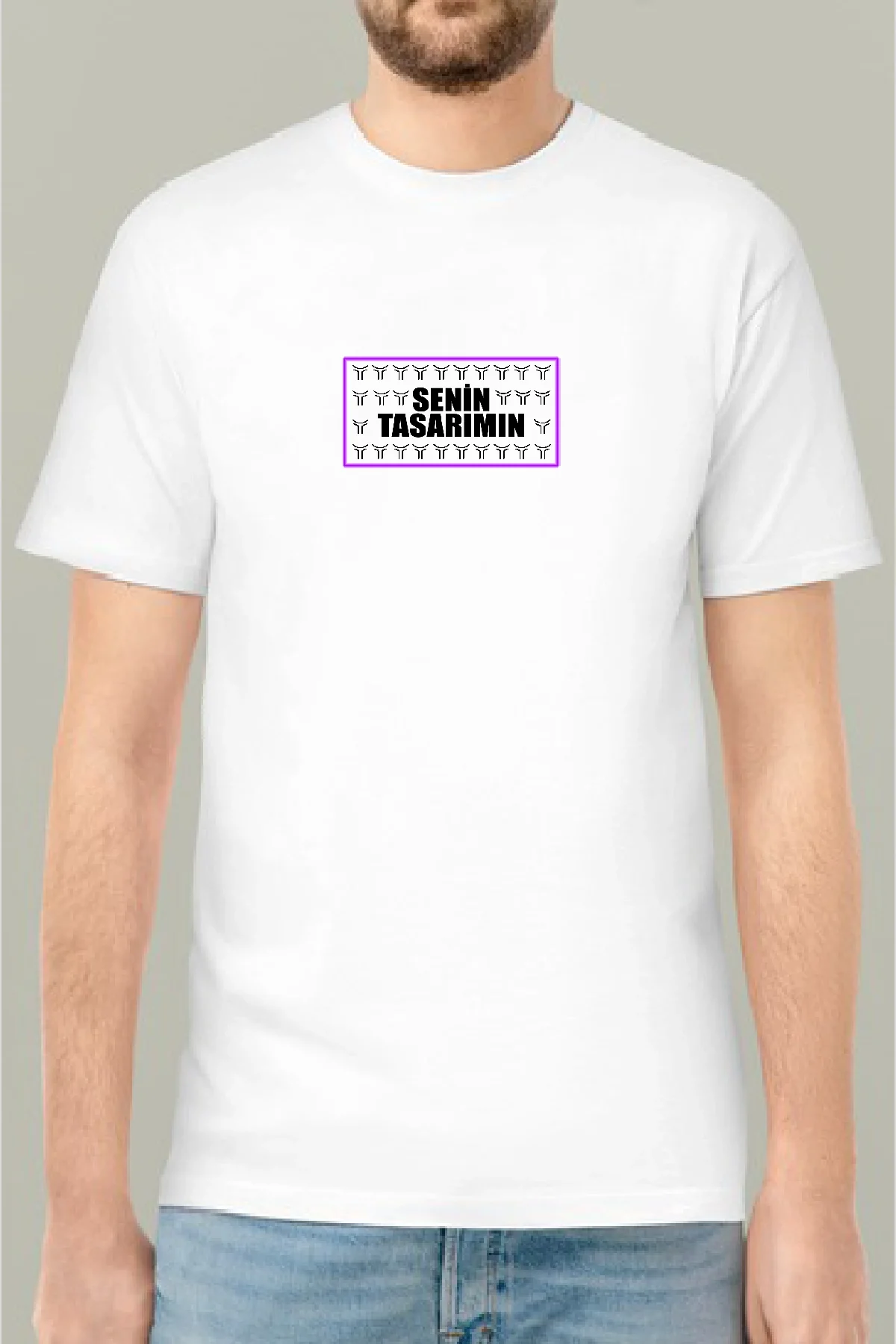 Ön 24/1 Düz Oversize T-shirt T-shirt - Beyaz