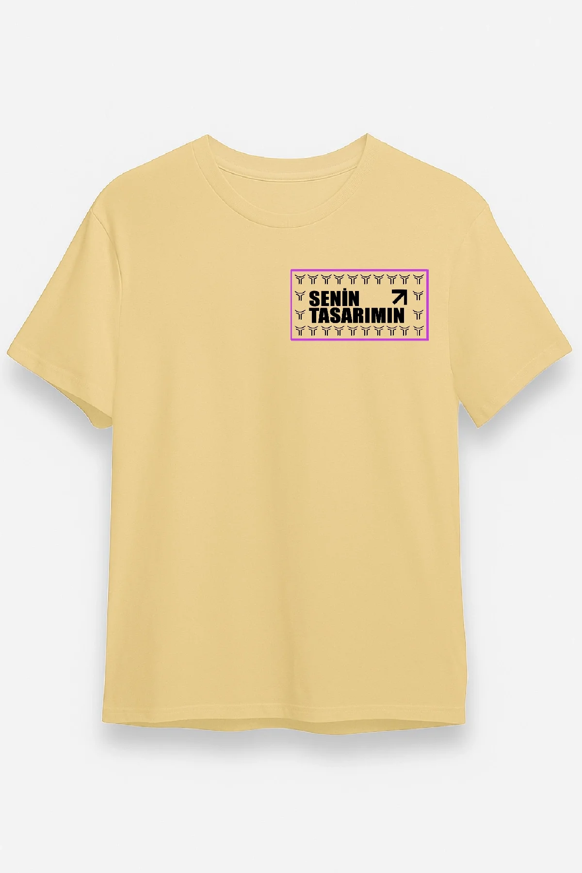 Ön 24/1 Düz Oversize T-shirt - Bej