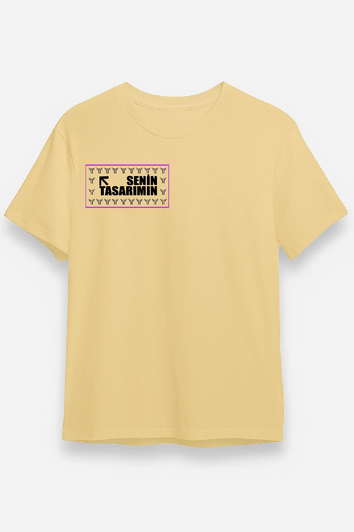 Ön 24/1 Düz Oversize T-shirt - Bej