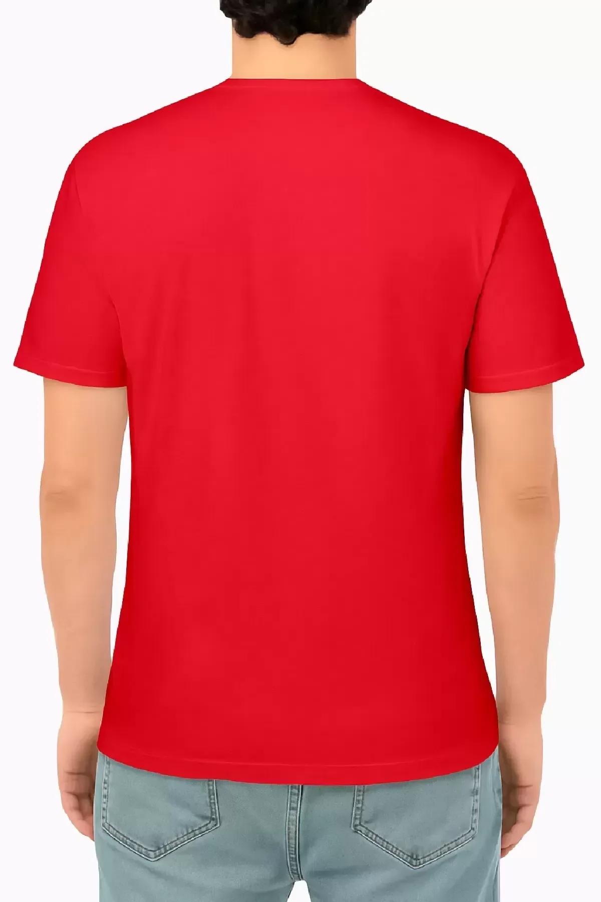 Ön 24/1 Düz Oversize T-shirt - Kırmızı