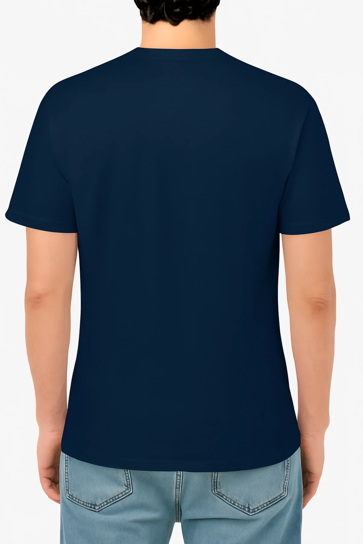 Ön Oversize T-shirt 24/1 Düz- Lacivert