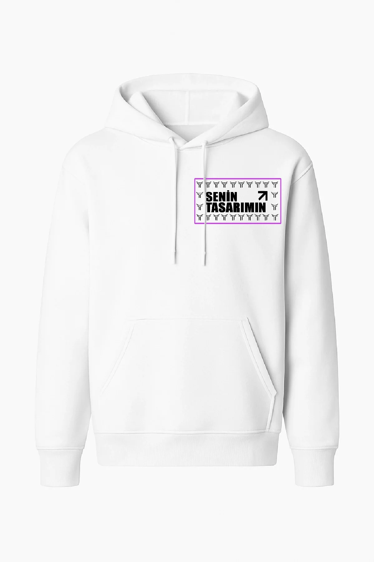 Ön Arka 3 İplik Penye içi Pamuk - Beyaz