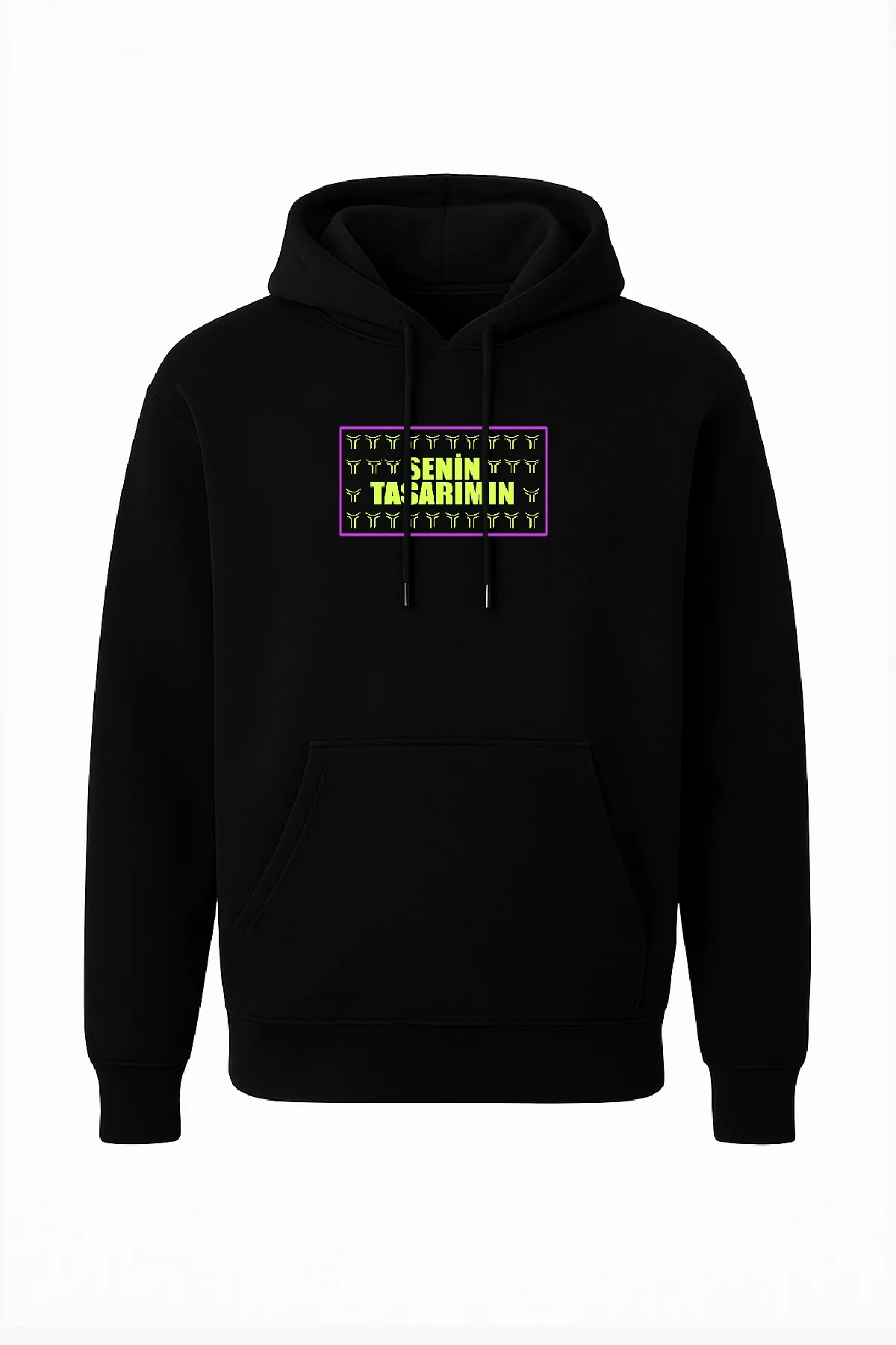 Ön Arka 3 İplik Penye içi Pamuk - Siyah