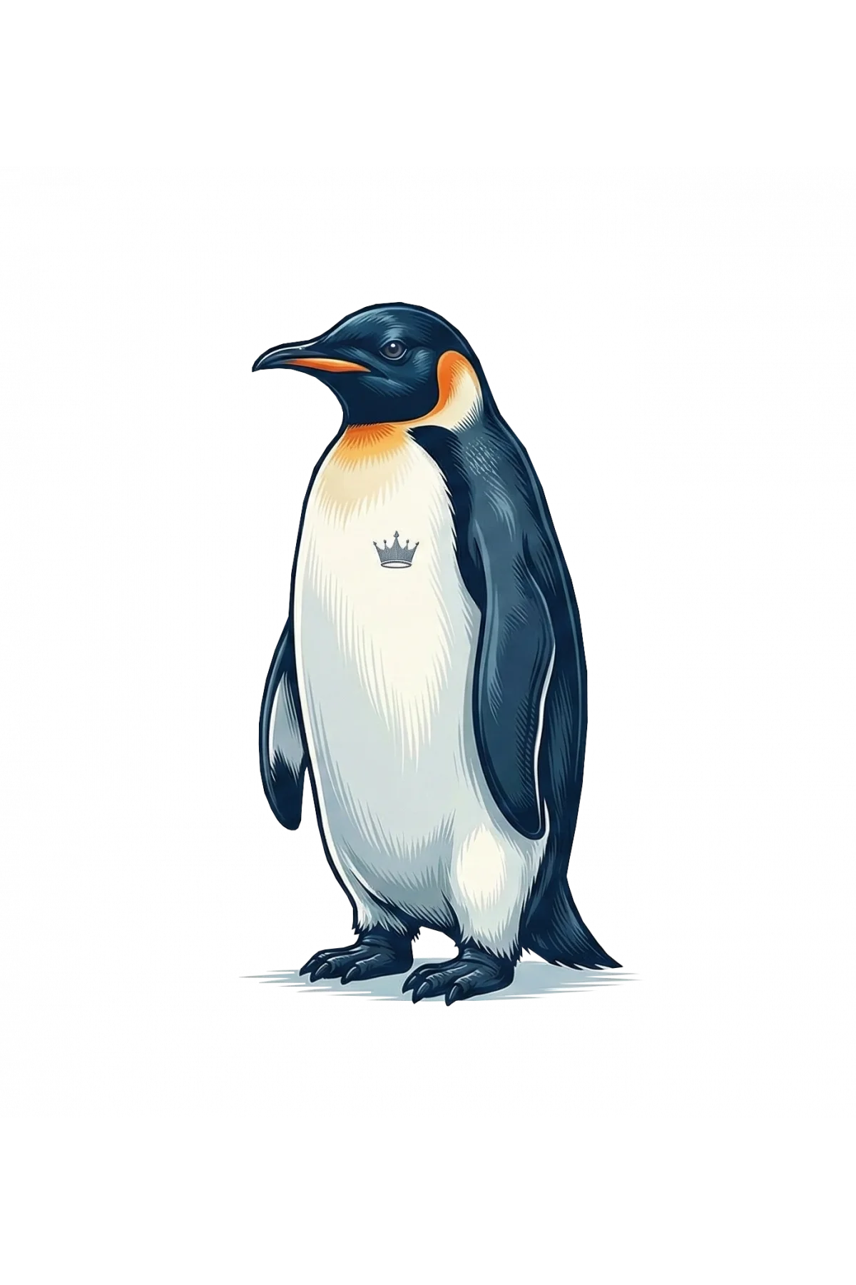 Kadın Oversize - Sırt Baskılı Survivor Penguin Temalı Felsefi Yazılı Kapüşonlu - Beyaz