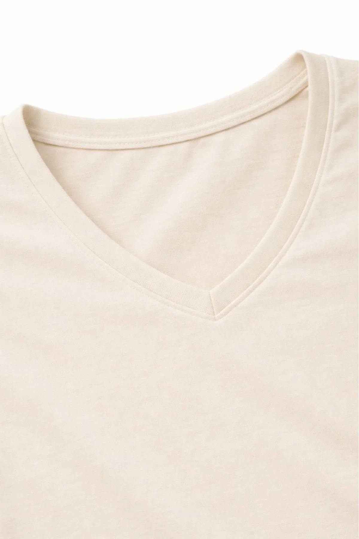 Genç Kız Çocuk V Yaka Tişört Model - Taş