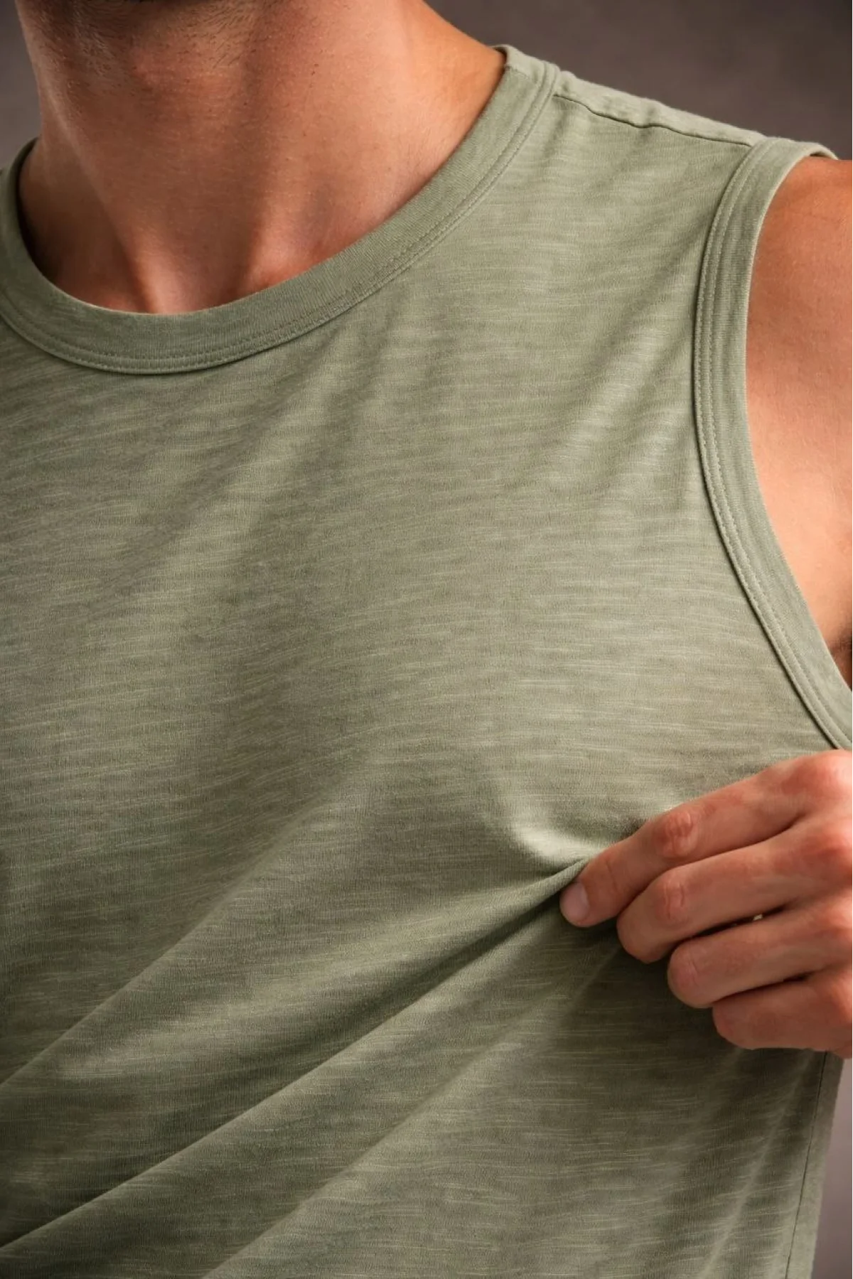 Erkek Flamlı Sıfır Kolsuz Atlet ve Fitness - Mint Yeşili