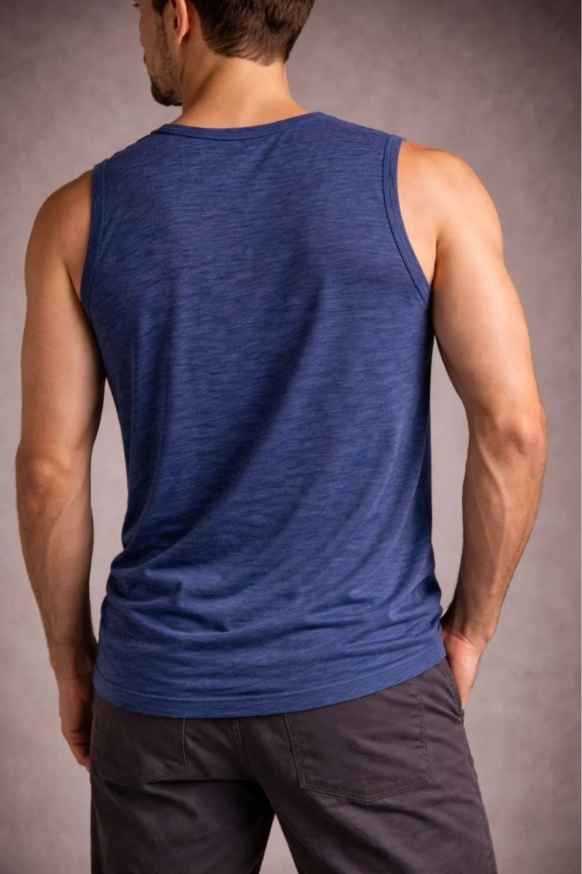 Erkek Flamlı Sıfır Kolsuz Atlet ve Fitness - İndigo