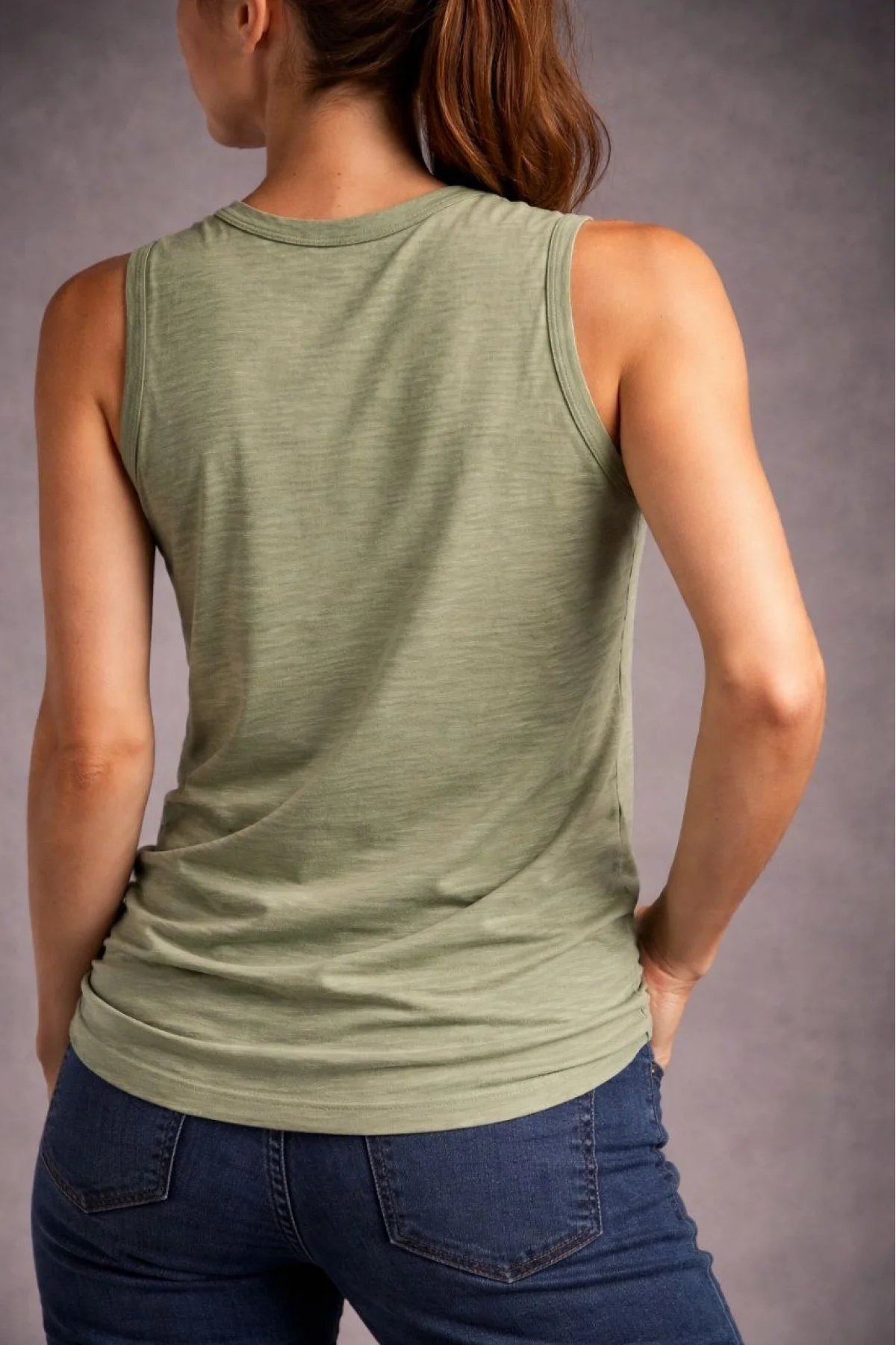 Kadın Flamlı Sıfır Kolsuz Atlet Fitness - Mint Yeşili