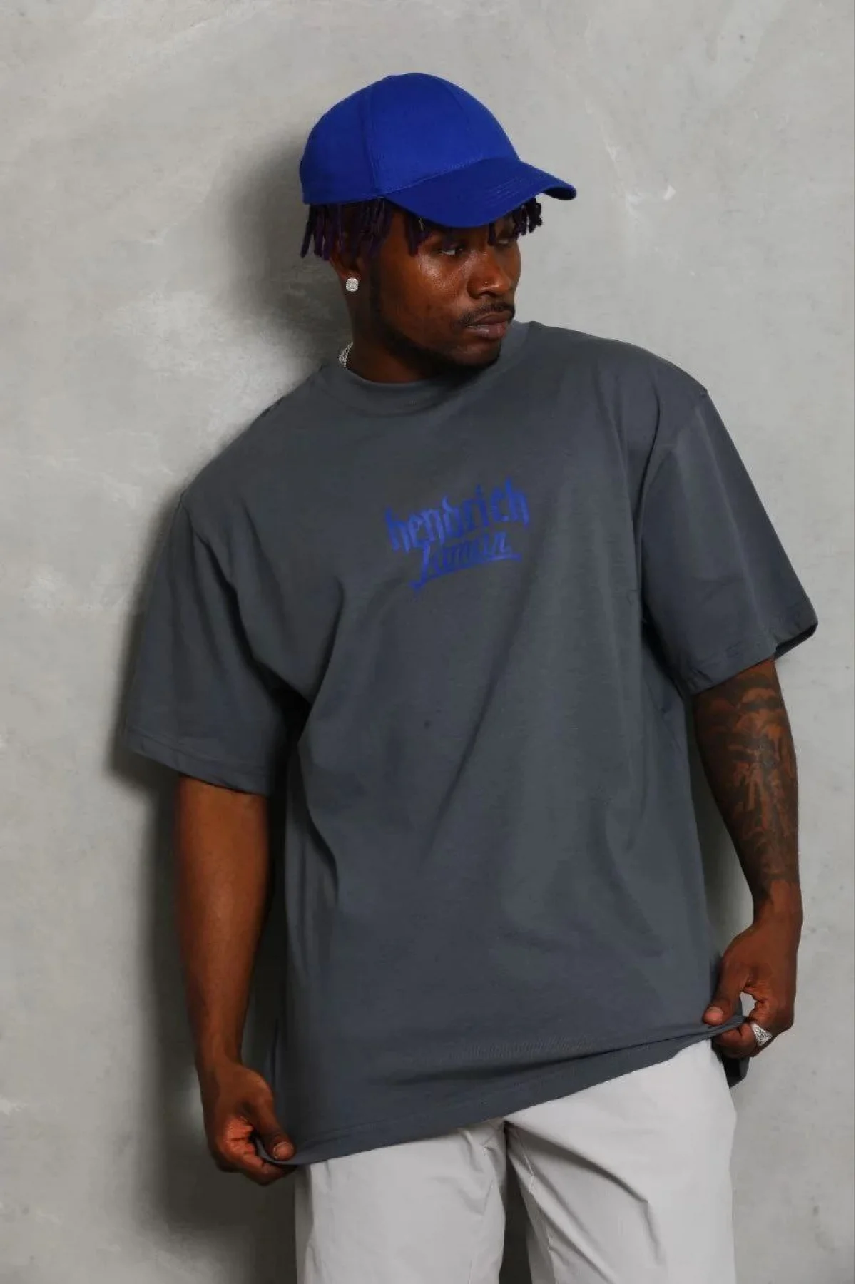 Erkek Baskılı T-Shirt Kısa Kol Bisiklet Yaka Regular Fit Rahat Kalıp Günlük Tişört - Füme