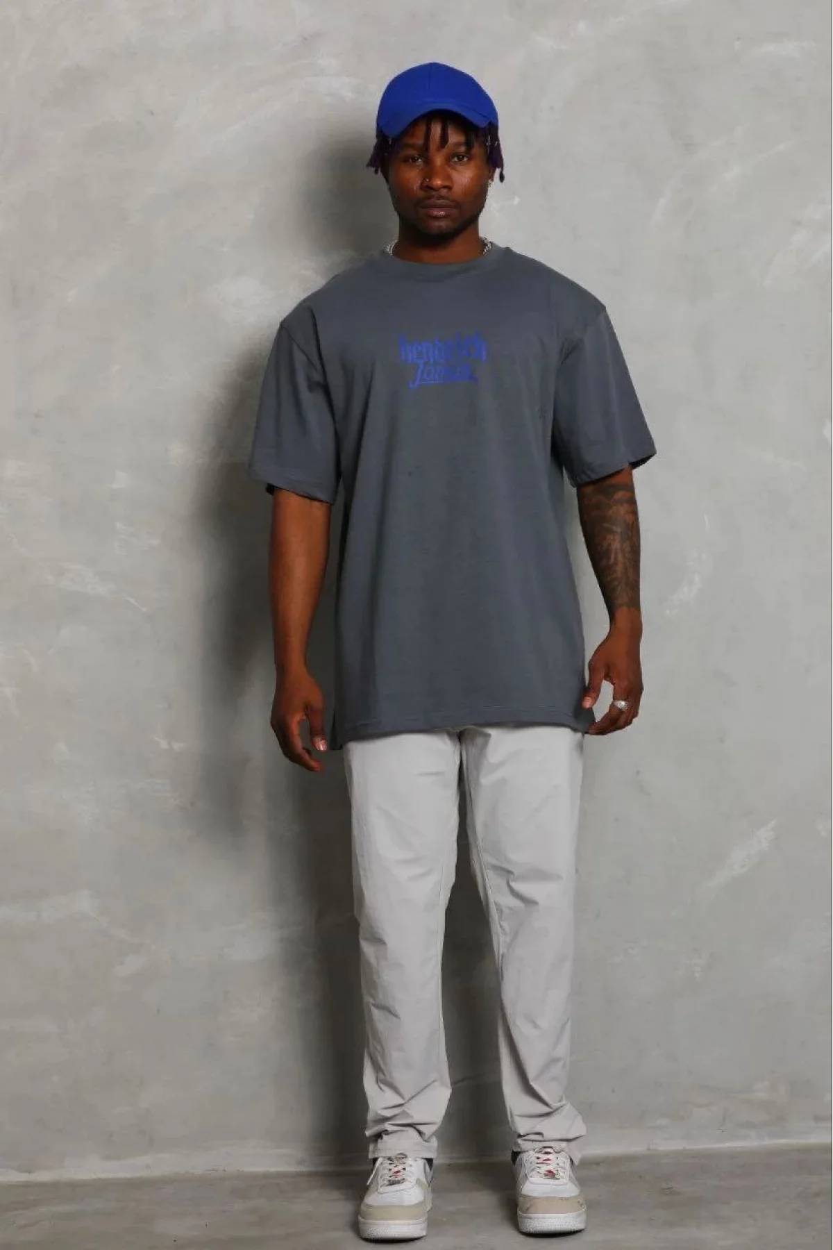 Erkek Baskılı T-Shirt Kısa Kol Bisiklet Yaka Regular Fit Rahat Kalıp Günlük Tişört - Füme