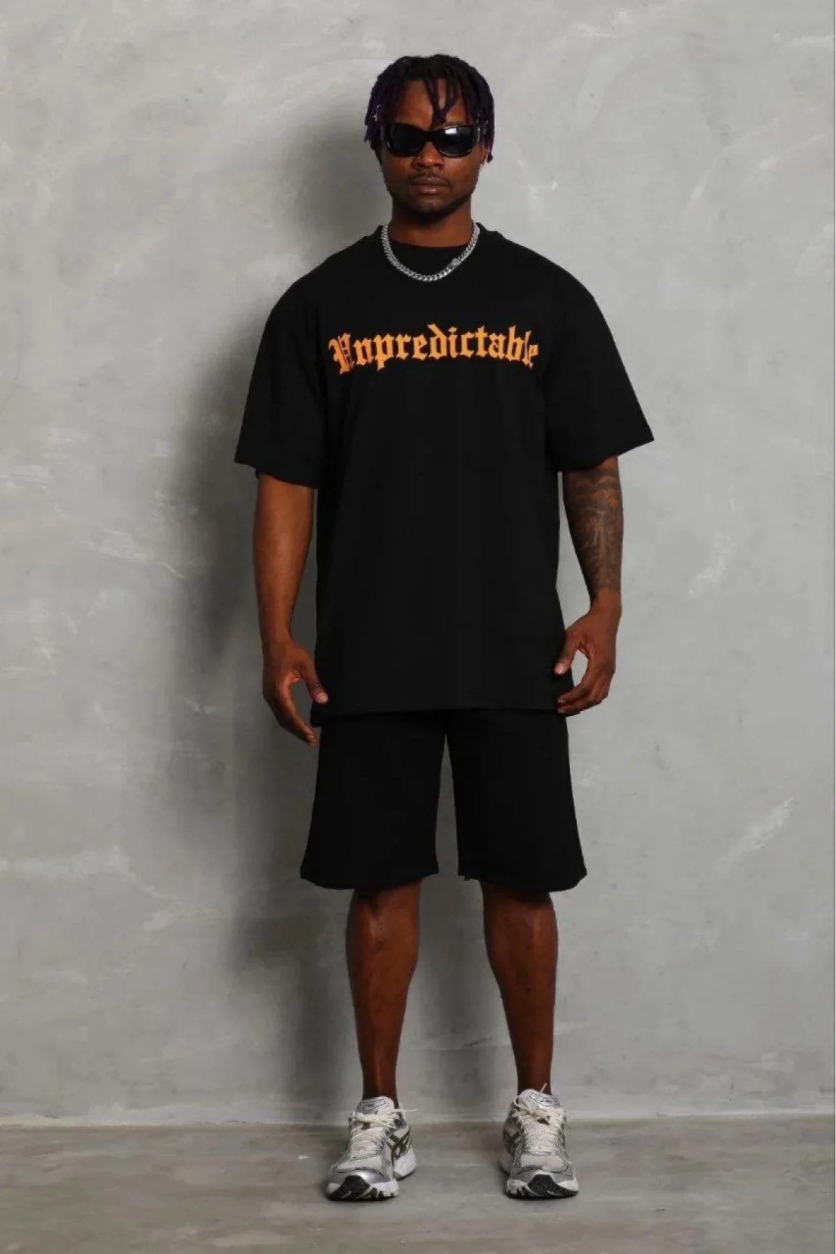 Erkek Baskılı T-Shirt Kısa Kol Bisiklet Yaka Regular Fit Rahat Kalıp Günlük Tişört - Siyah