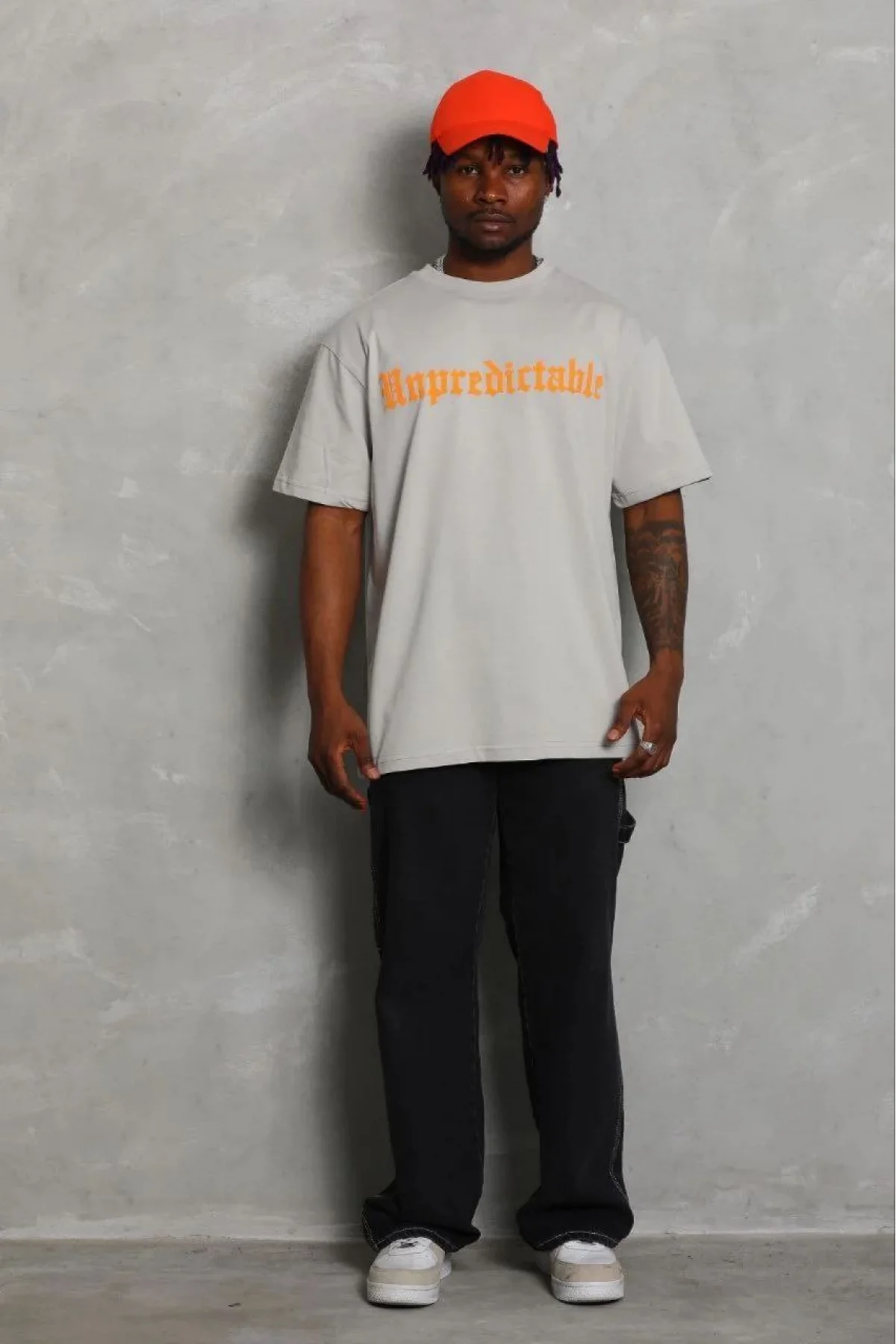 Erkek Baskılı T-Shirt Kısa Kol Bisiklet Yaka Regular Fit Rahat Kalıp Günlük Tişört - Gri