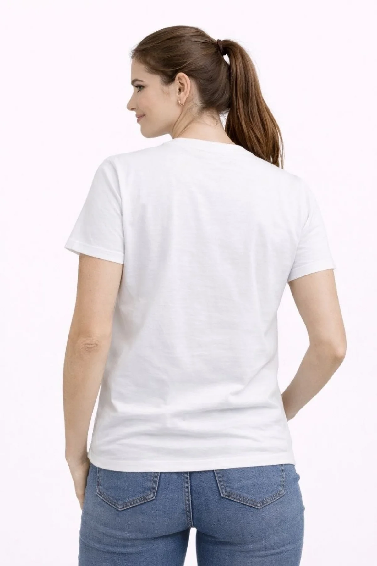 Kadın TÜRKİYE Baskılı Tişört Ay Yıldız 2026 Dünya Kupası Taraftar Forma T-Shirt - Beyaz