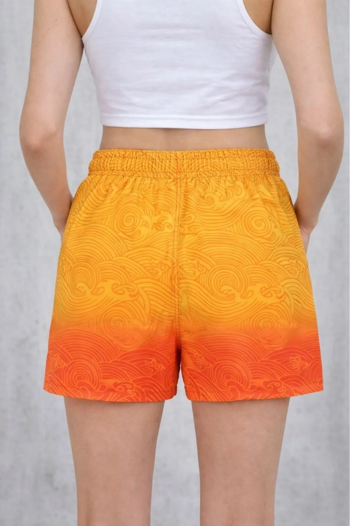 Kadın Deniz Şortu Fermuarlı Cepli File Astarlı Hızlı Kuruyan Premium - Çok Renkli