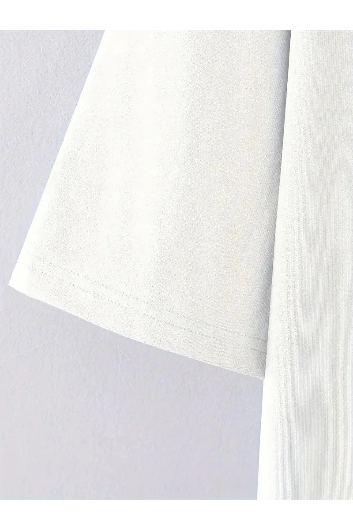 No Risk No Story Baskılı Oversize Bisiklet Yaka T-shirt - Beyaz