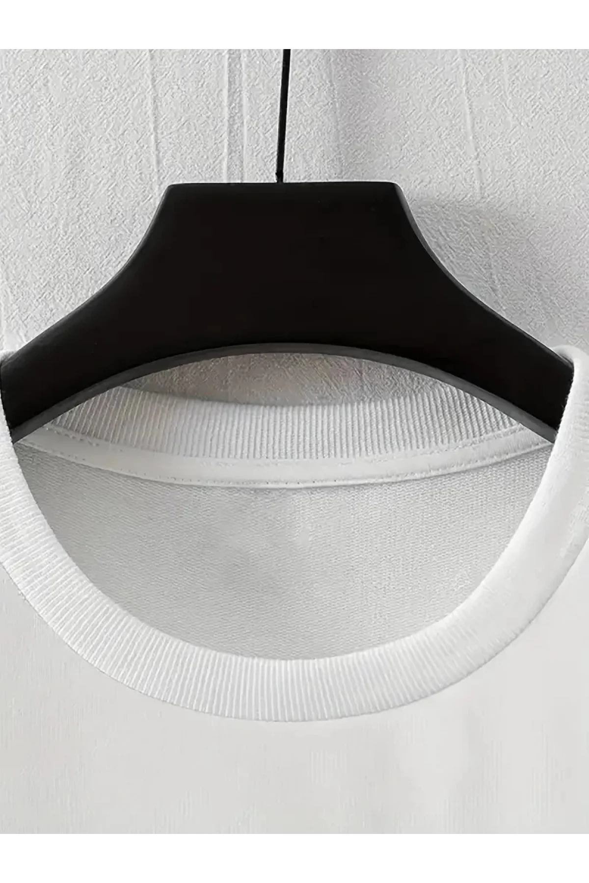 LB Baskılı Ön Arka Oversize Bisiklet Yaka Kısa Kol T-shirt - Beyaz