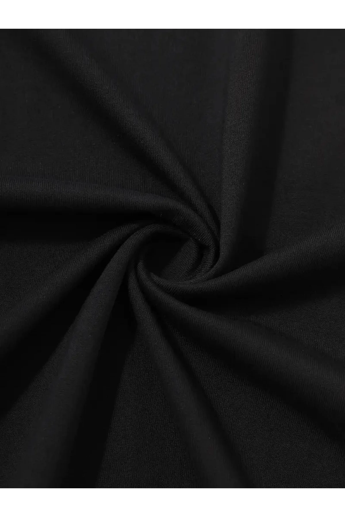 20/1 Penye Compack Sarj %1 Baskılı Oversize Bisiklet Yaka Kısa Kol Yazlık T-shirt - Siyah