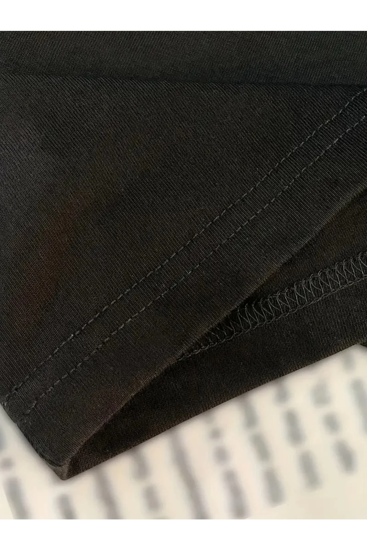 Newtro Baskılı Oversize Bisiklet Yaka T-shirt - Siyah