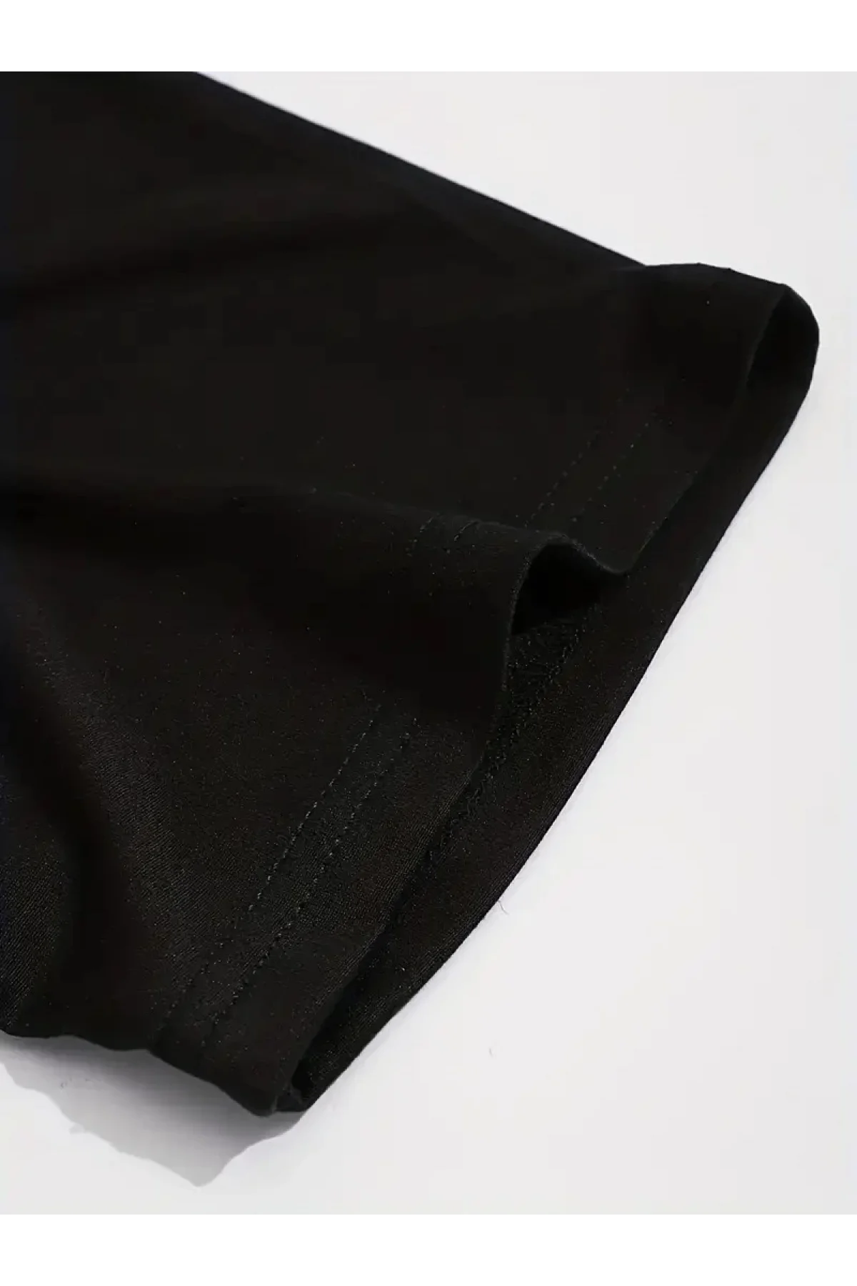 erkekler için Ön Arka Baskılı PERFECTLY günlük Kısa Kol tişört - Siyah