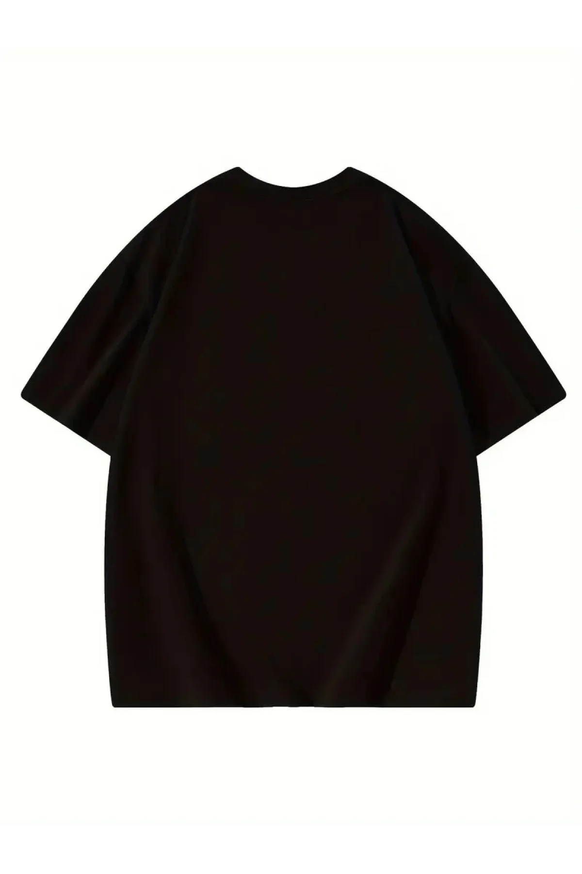 Thousand Ön Arka Baskılı Oversize Bisiklet Yaka T-shirt - Siyah