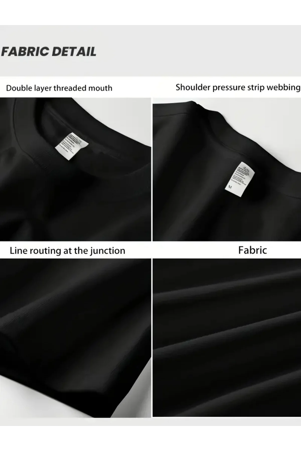 AICG Ön Arka Baskılı Bisiklet Yaka Kadın Oversize Bisiklet Yaka T-shirt - Siyah