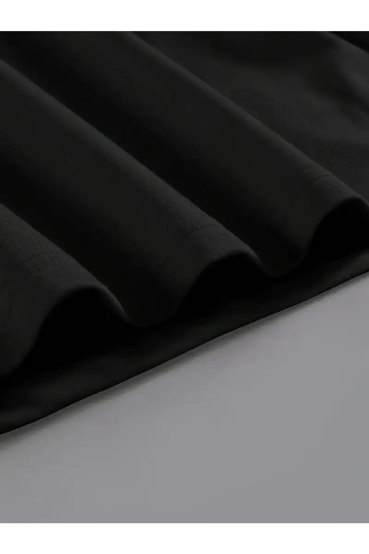 20/1 Penye Compack Baskılı Oversize Kahve Desenli Kadın Kısa Kol Yazlık T-shirt - Siyah