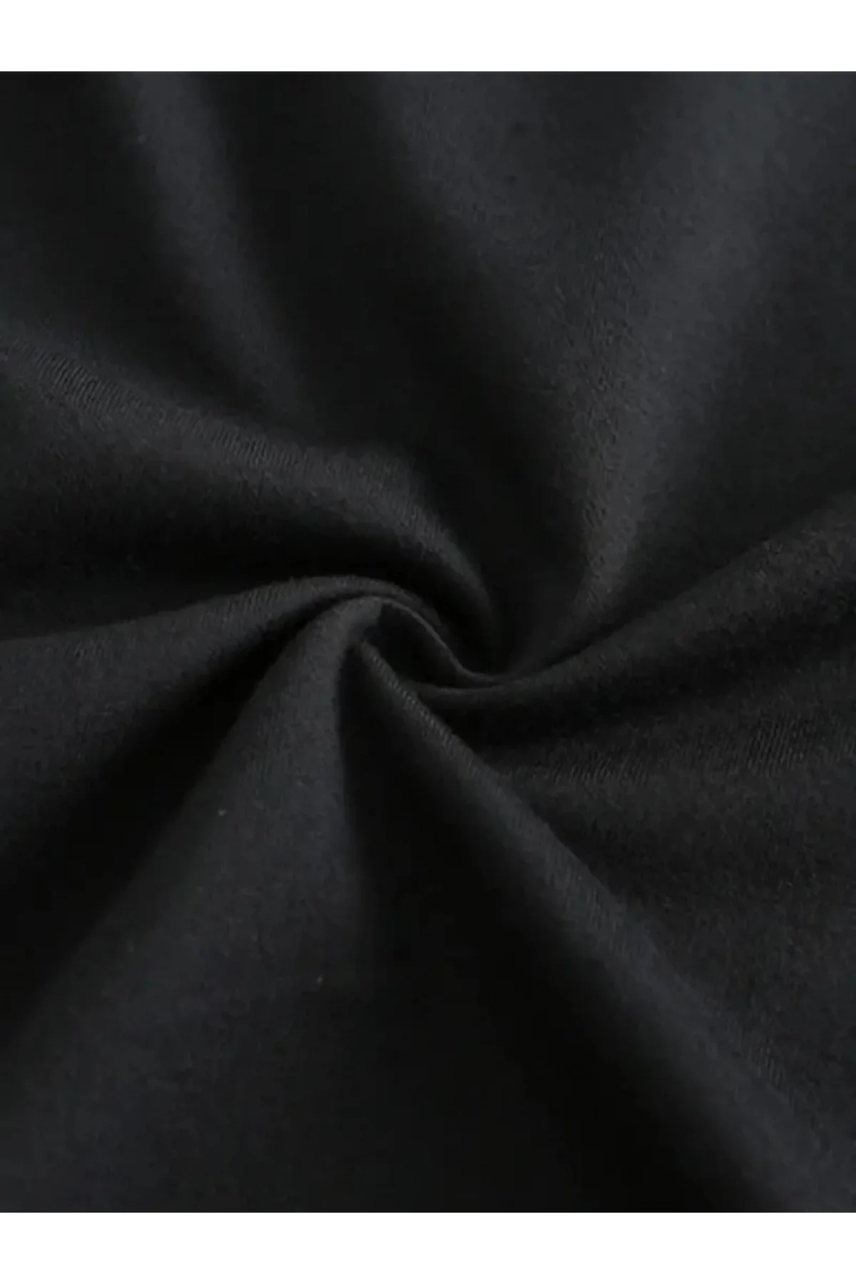 20/1 Penye Compack Baskılı Oversize Kısa Kol Bisiklet Yaka T-shirt - Siyah