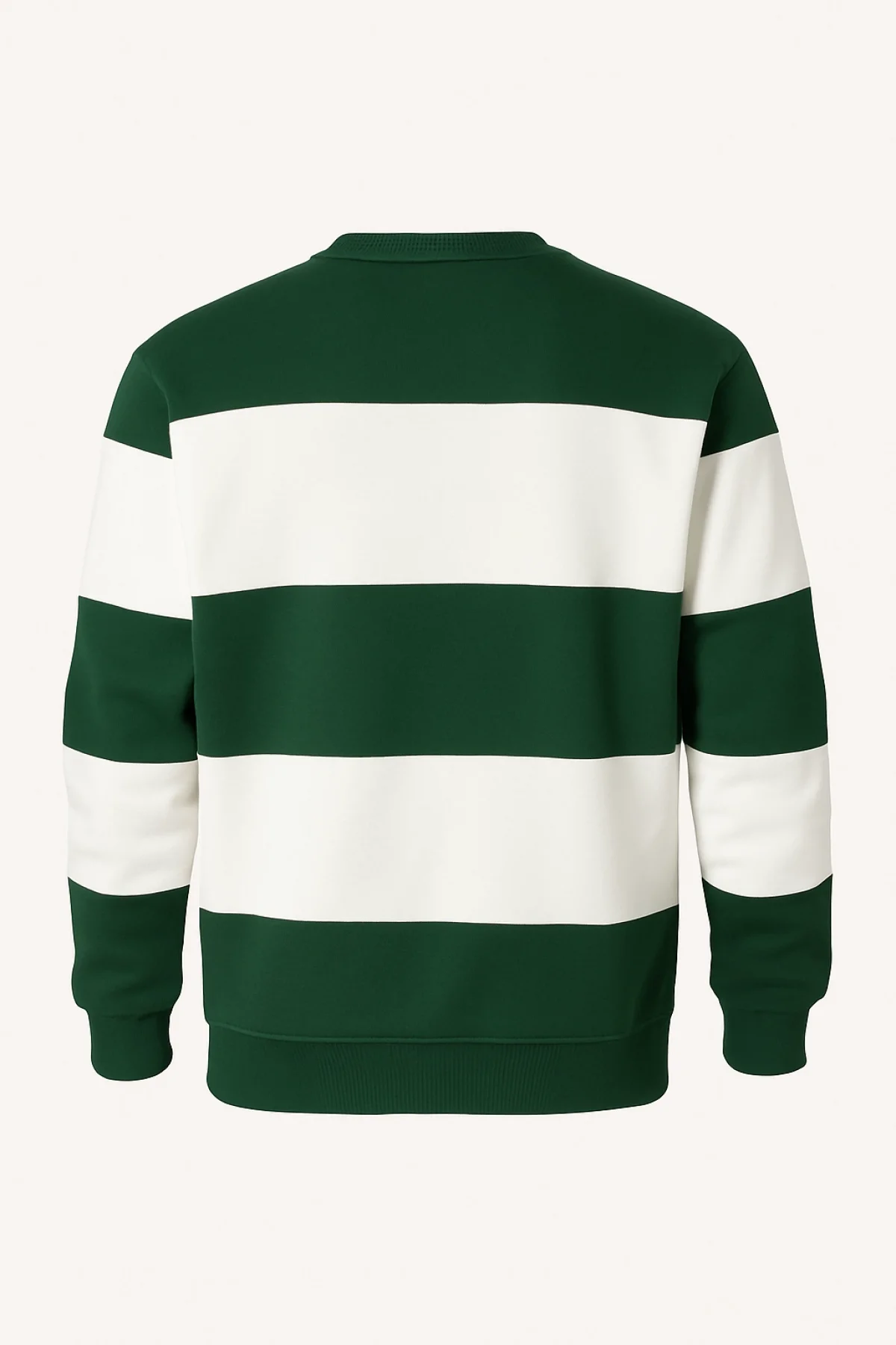 Ön Bisiklet Yaka Parçalı Sweatshirt - Haki