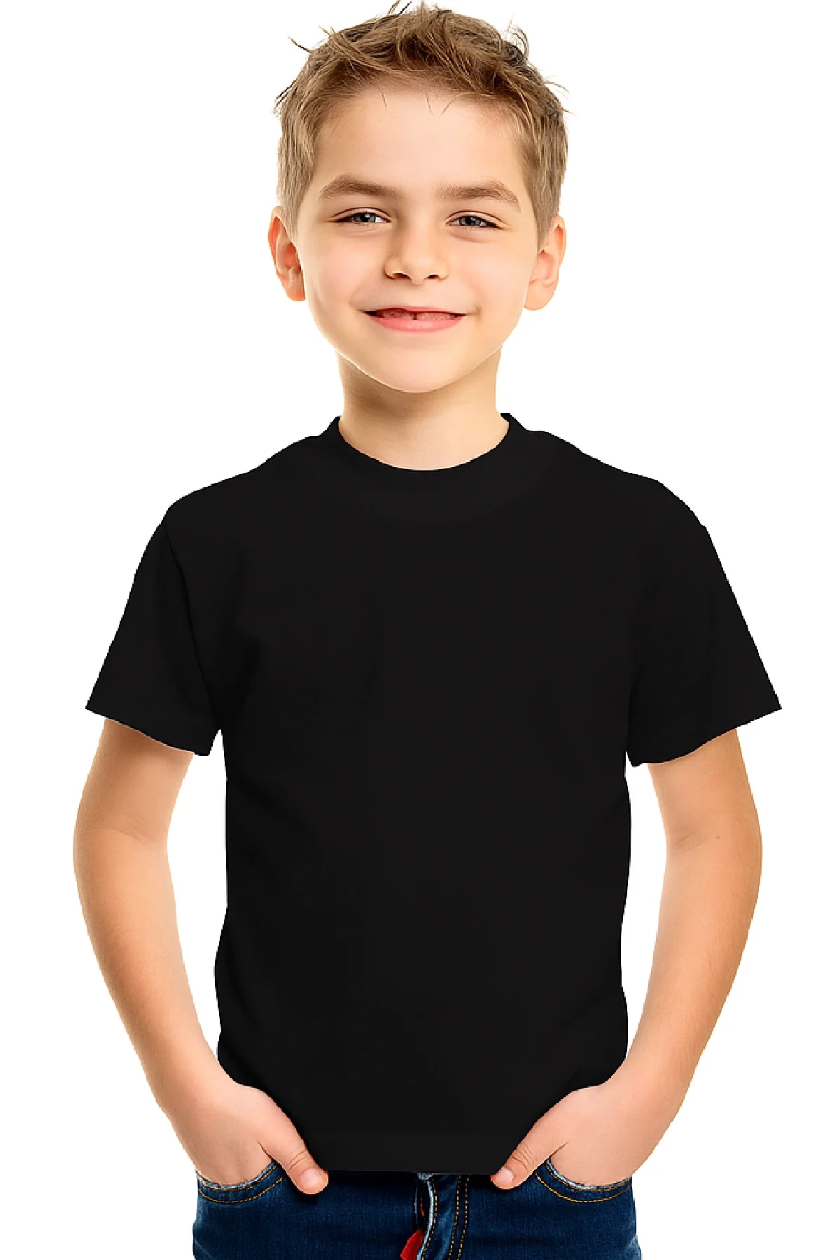 Arka Çocuk Basic Tshirt - Siyah