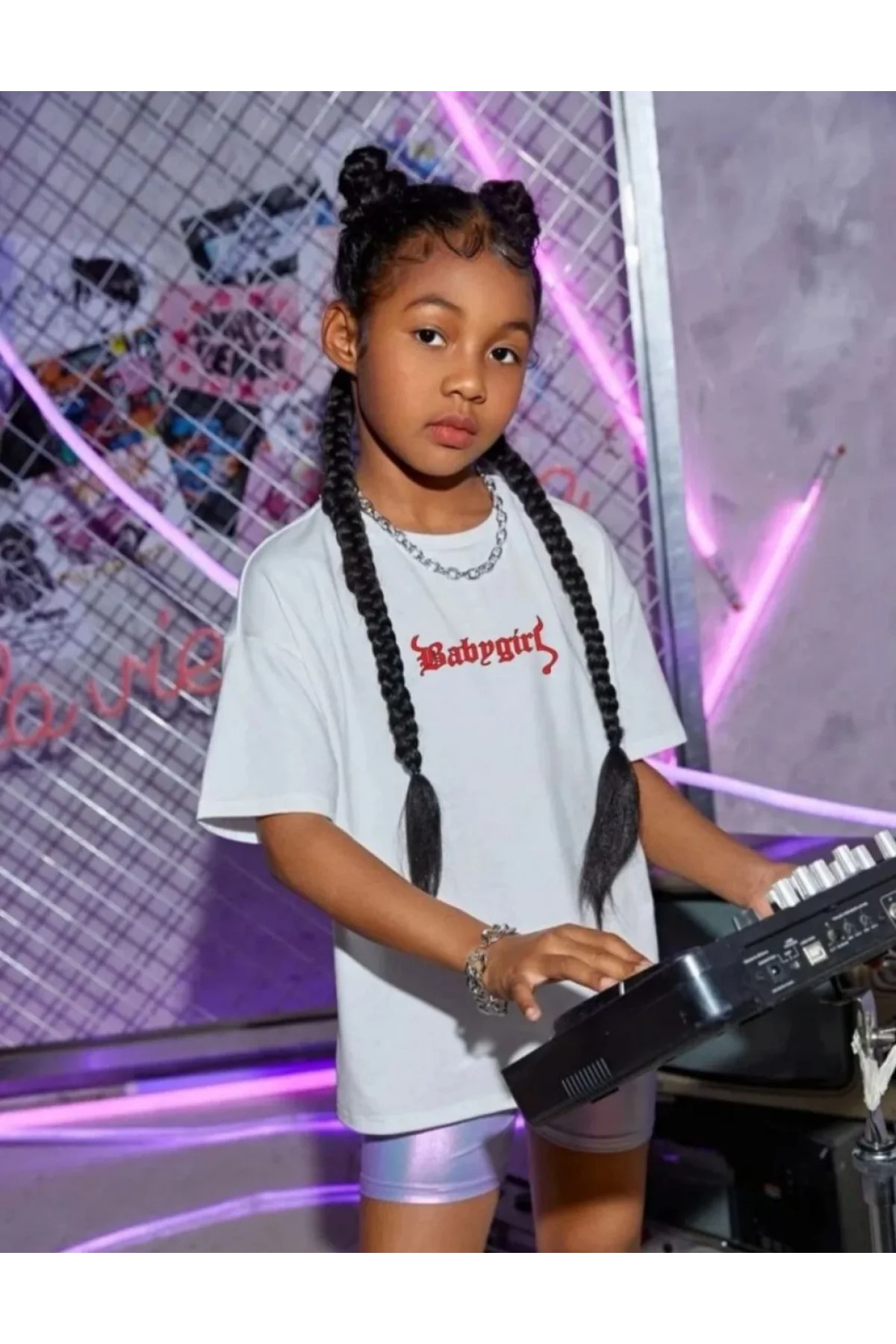 Çocuk Unisex Baskılı T-Shirt - Beyaz