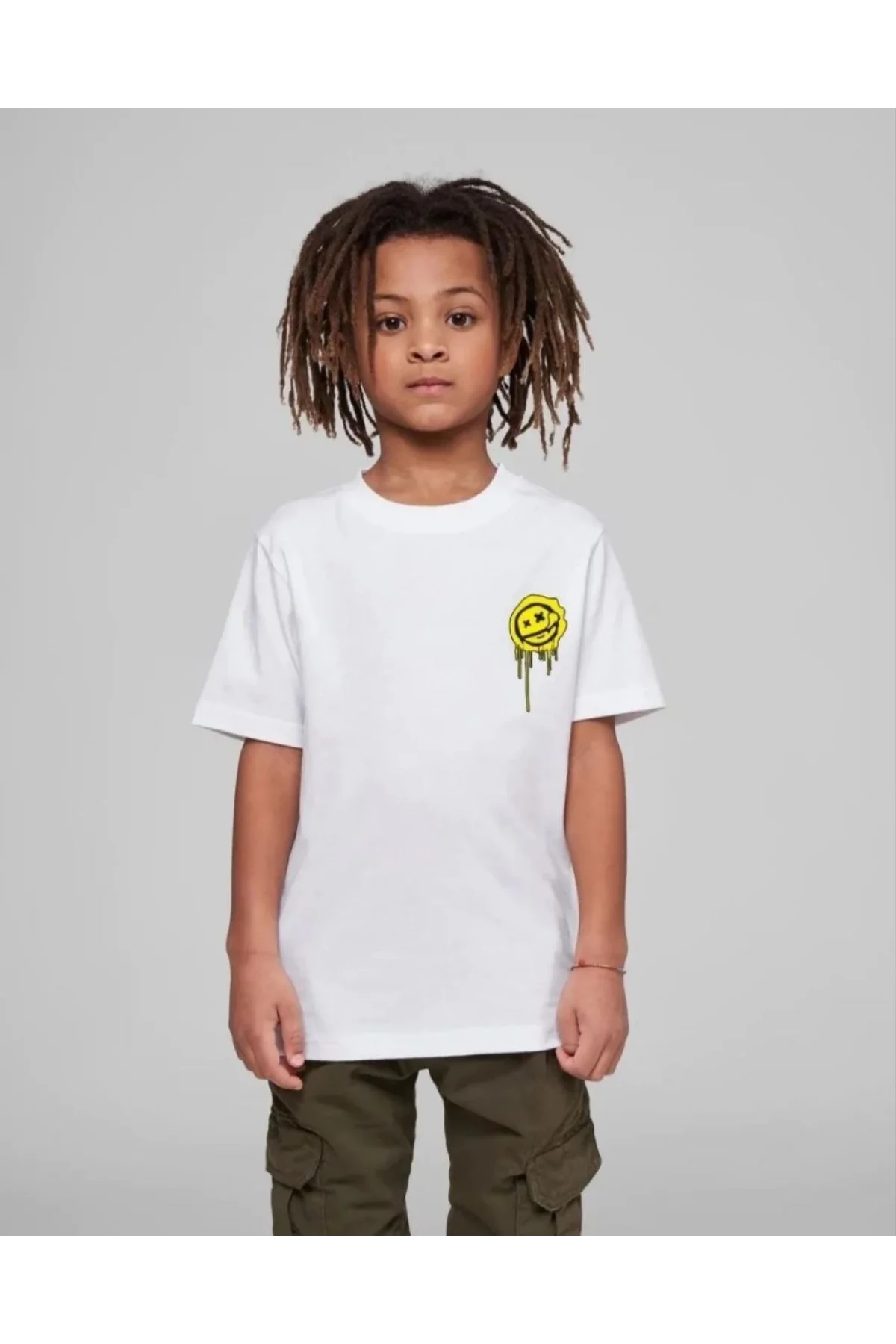 Çocuk Unisex Baskılı T-Shirt - Beyaz