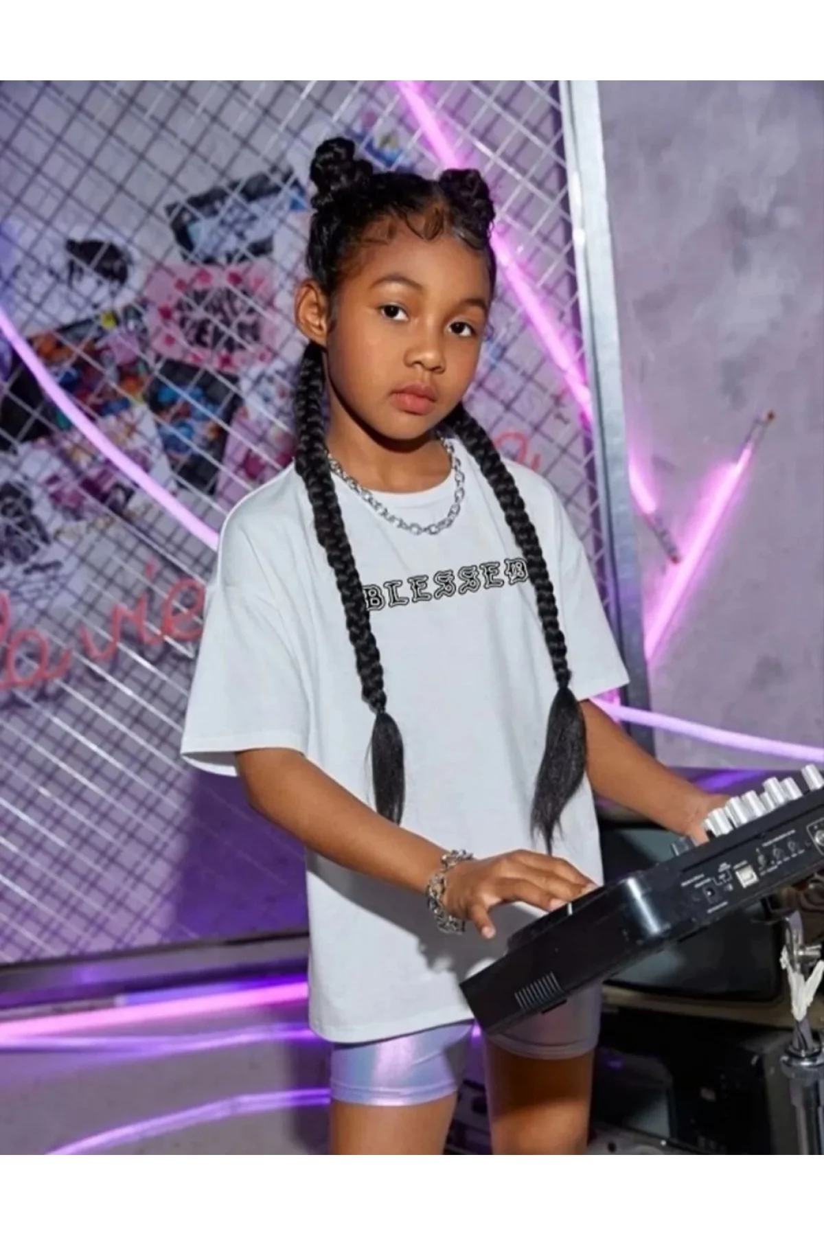 Çocuk Unisex Baskılı T-Shirt - Beyaz