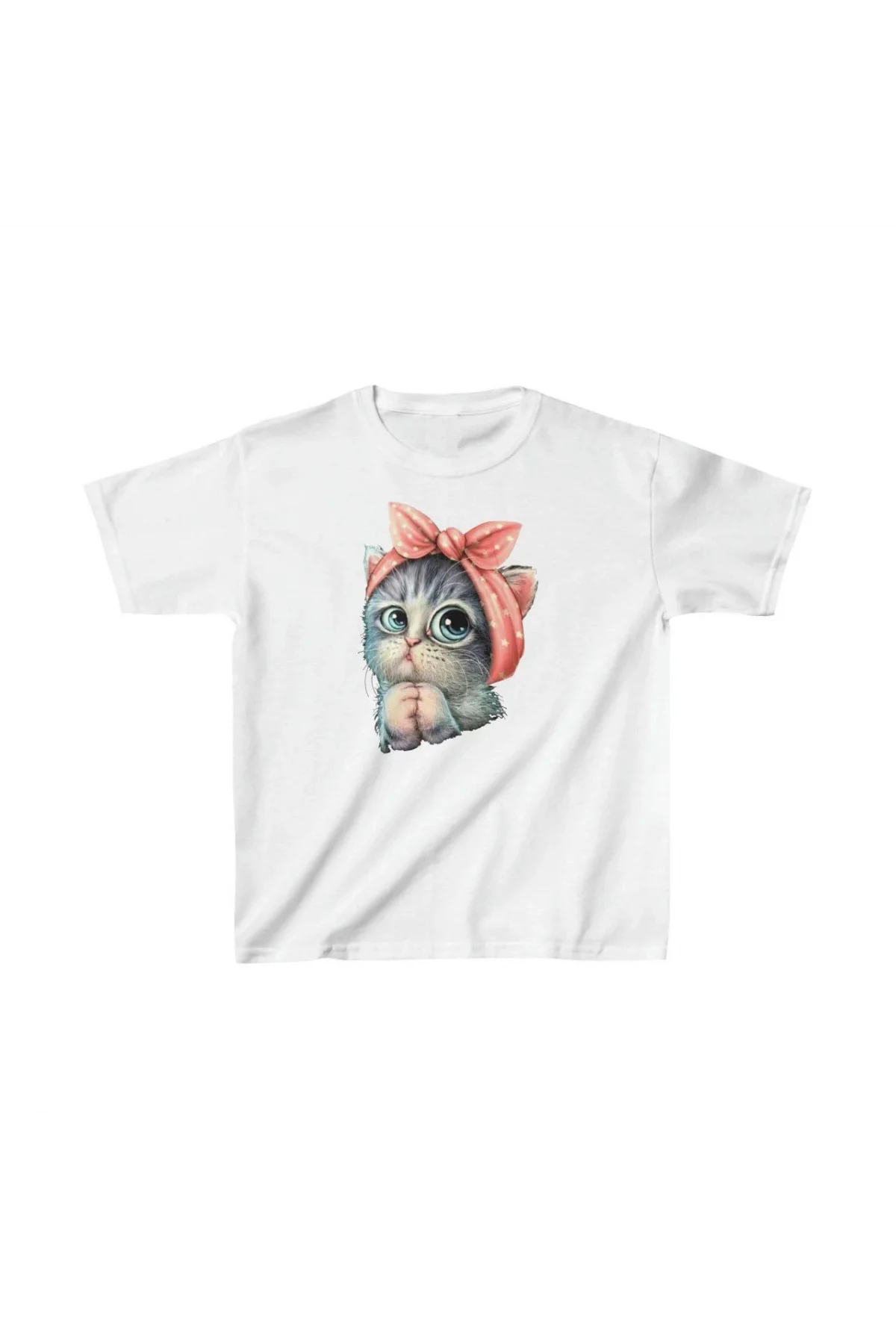 Çocuk Unisex Baskılı T-Shirt - Beyaz