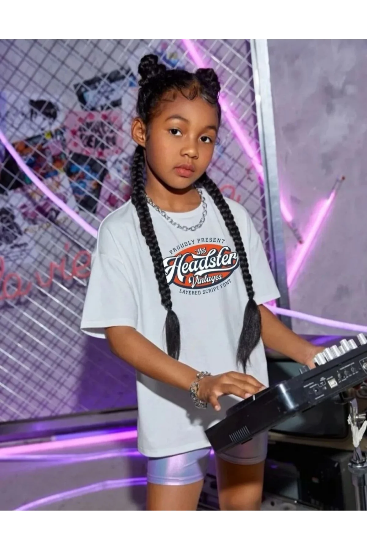 Çocuk Unisex Baskılı T-Shirt - Beyaz