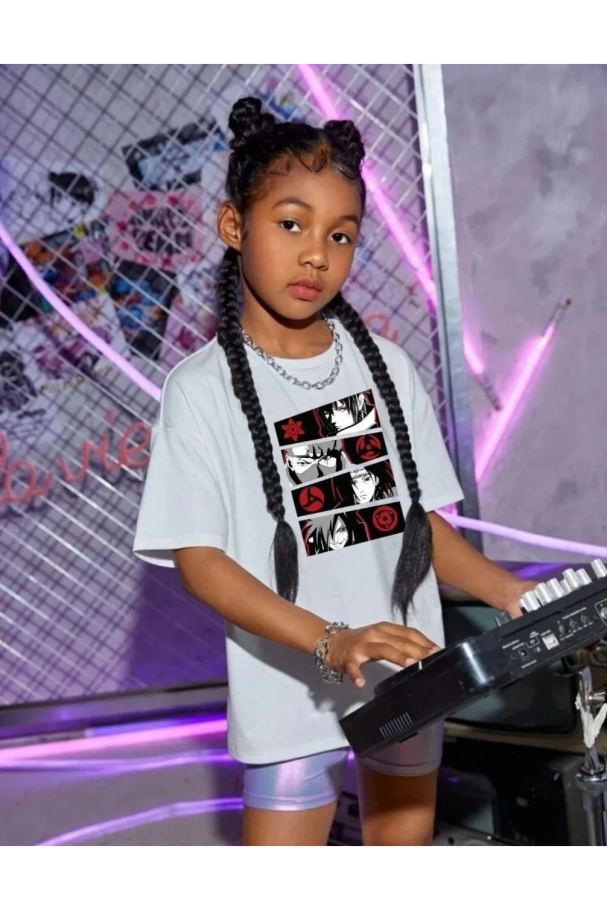 Çocuk Unisex Baskılı T-Shirt - Beyaz