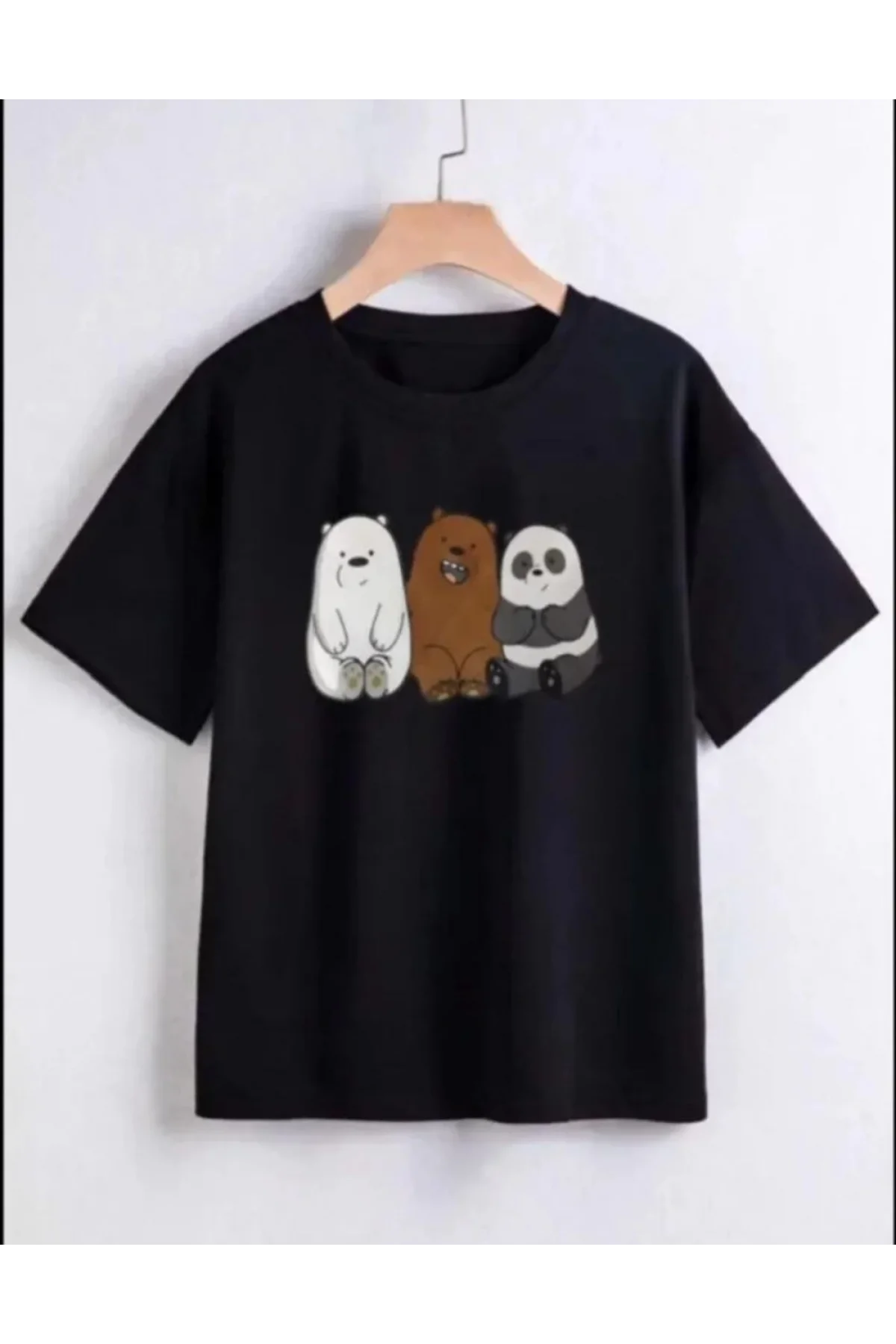 Çocuk Unisex Baskılı T-Shirt - Siyah