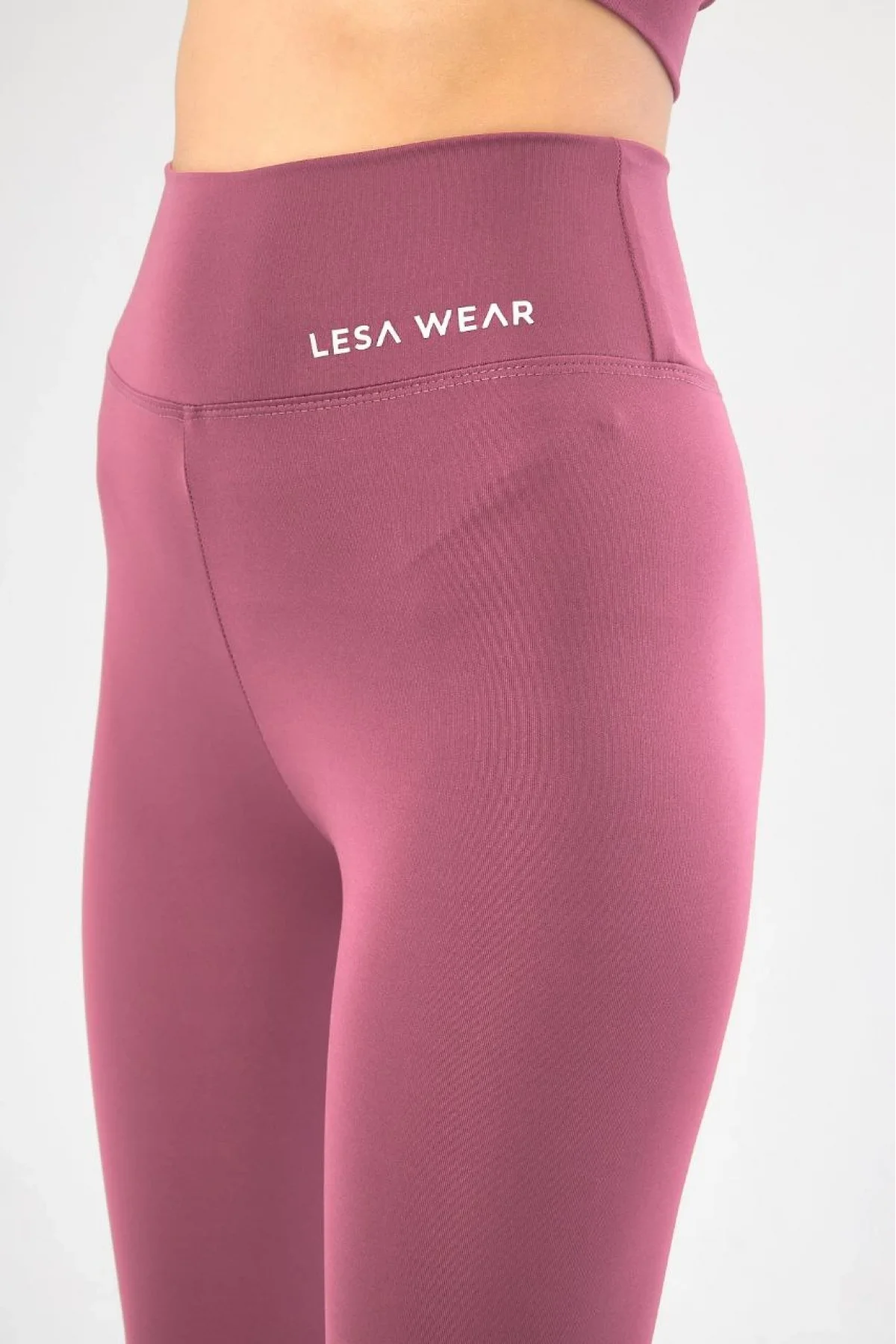 Kadın Yüksek Bel Toparlayıcı Likralı dalgıç Spor Tayt  Esnek Rahat Kalıp - Mor