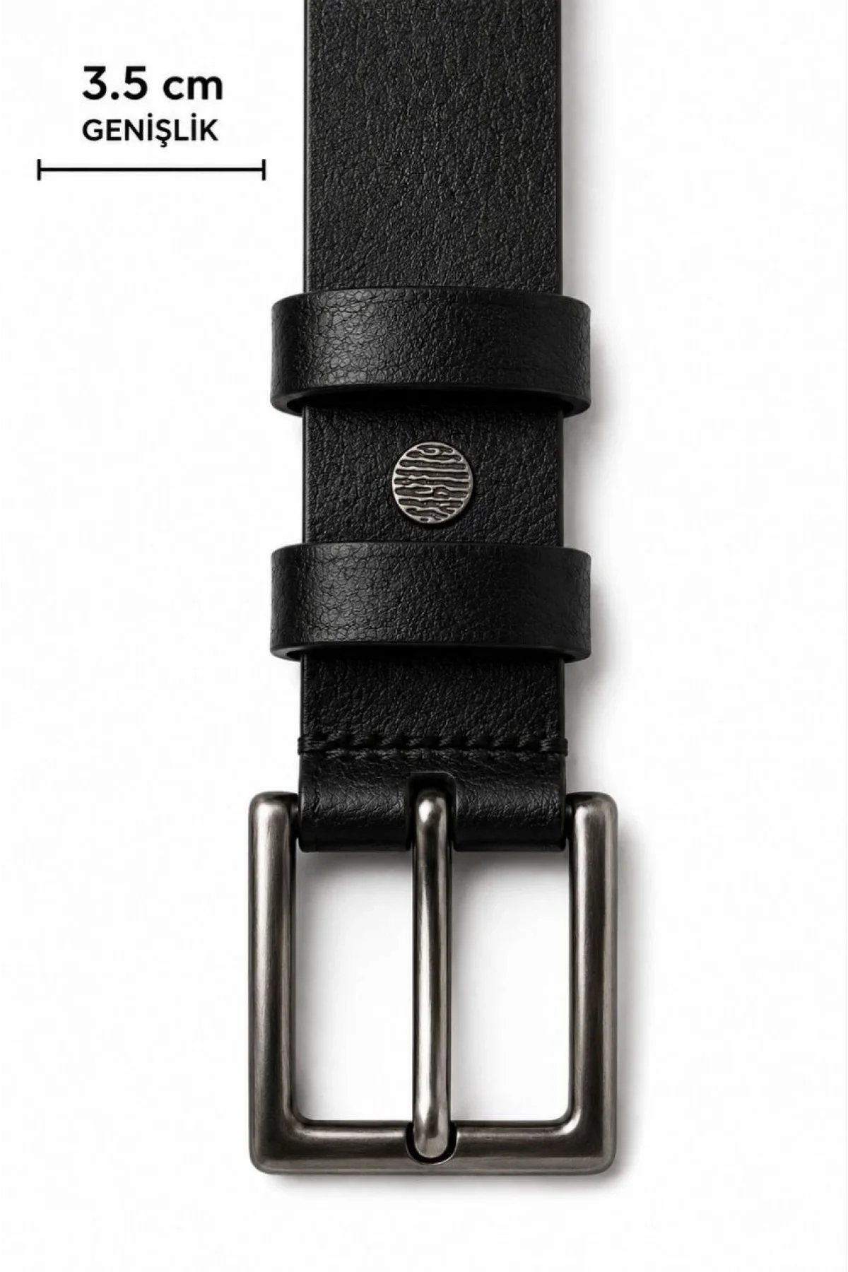 Erkek Hakiki Deri 3.5 cm Klasik Kemer Metal Tokalı Günlük ve Klasik Kullanım