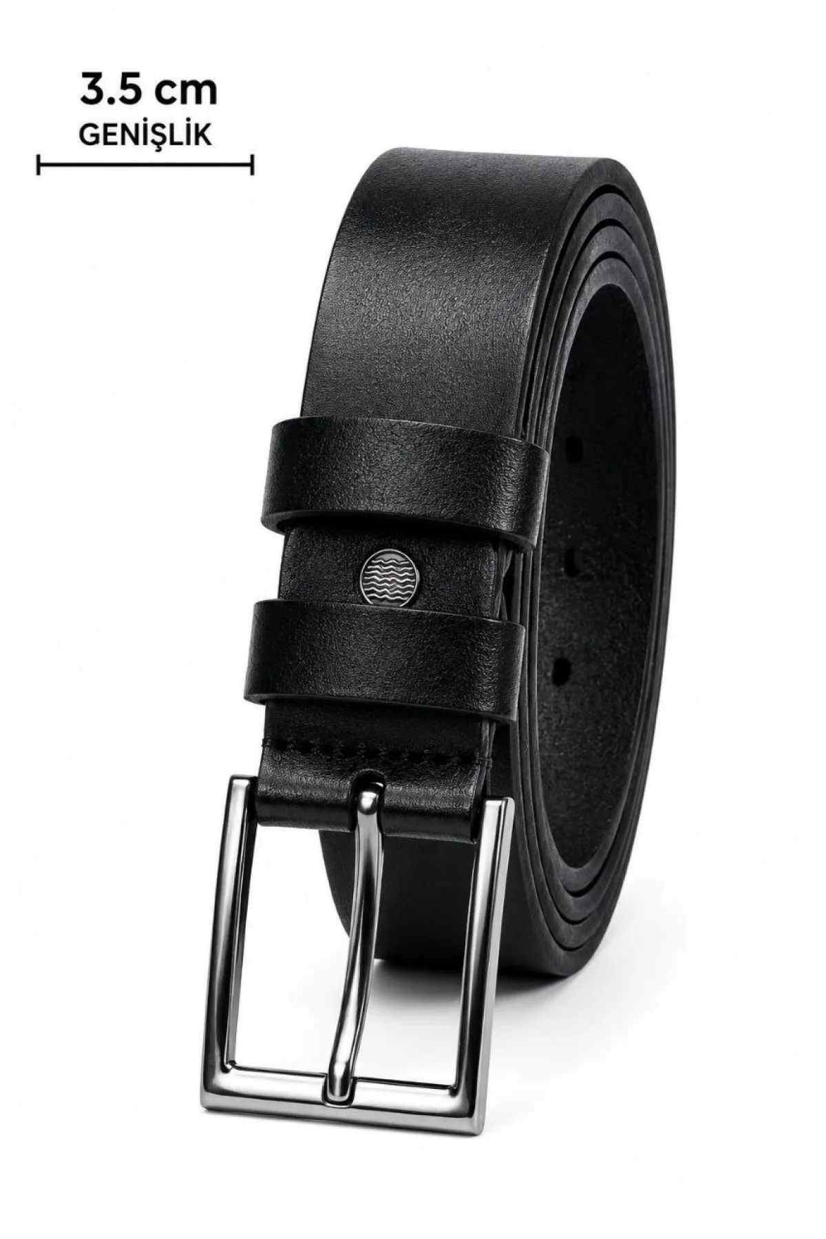 Erkek Hakiki Deri 3.5 cm Klasik Kemer Metal Tokalı Günlük ve Klasik Kullanım