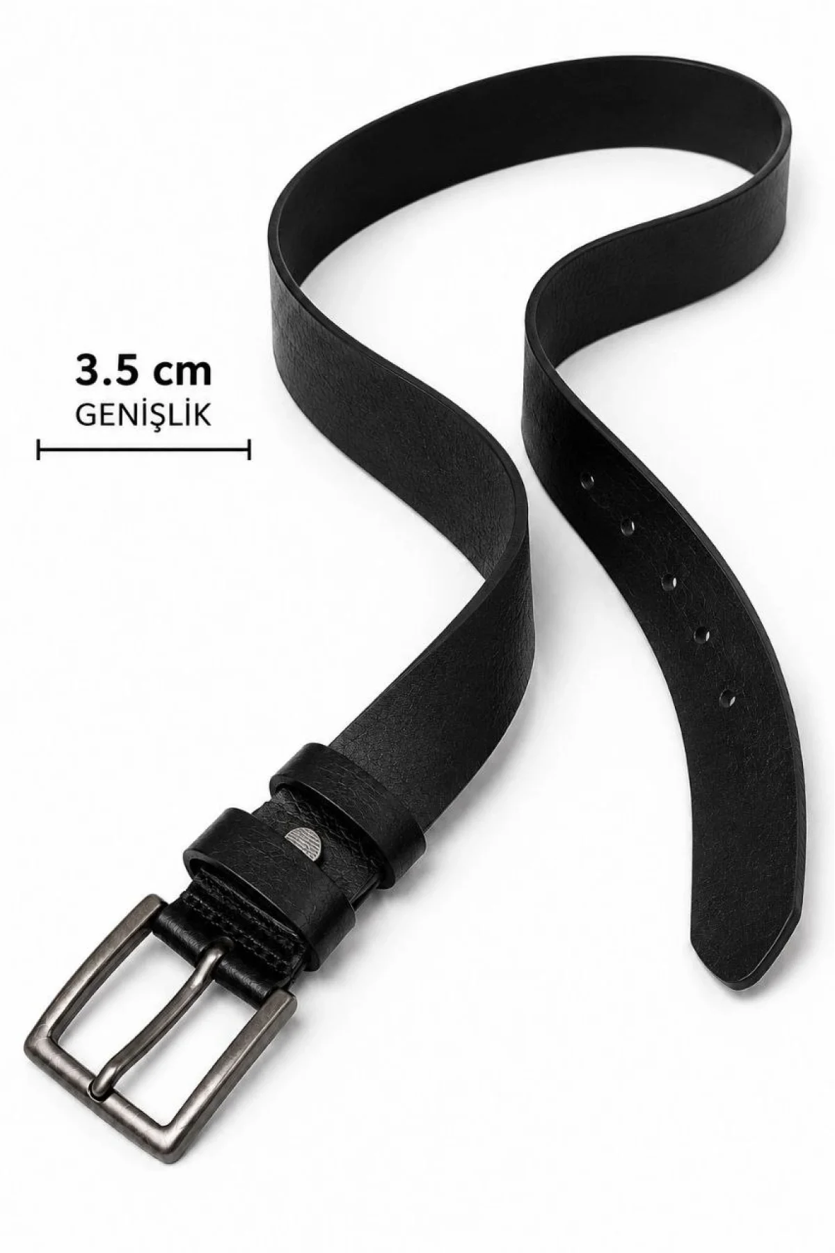 Erkek Hakiki Deri 3.5 cm Klasik Kemer Metal Tokalı Günlük ve Klasik Kullanım