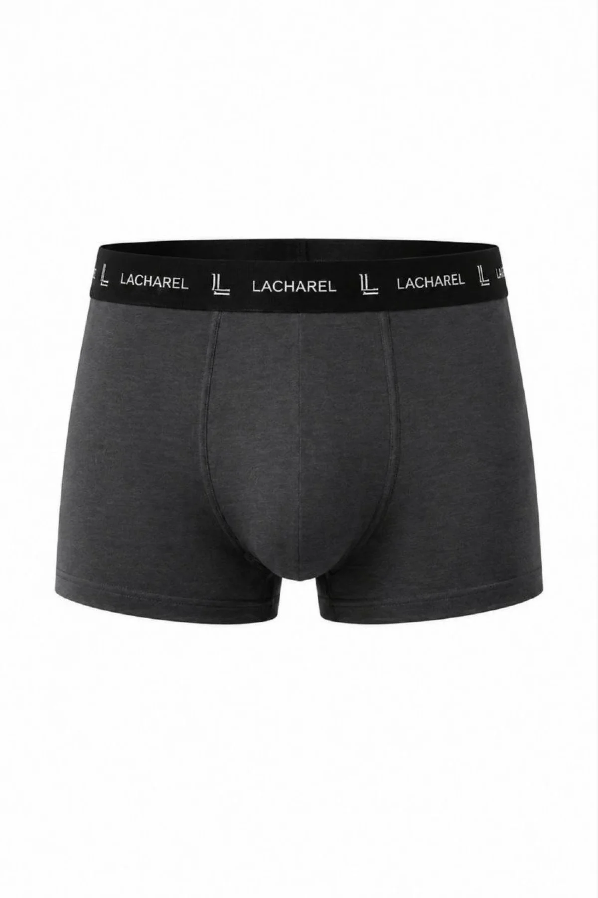 Erkek Likralı Pamuklu Nefes Alan Penye Boxer 2Li Paket - Füme & Gri