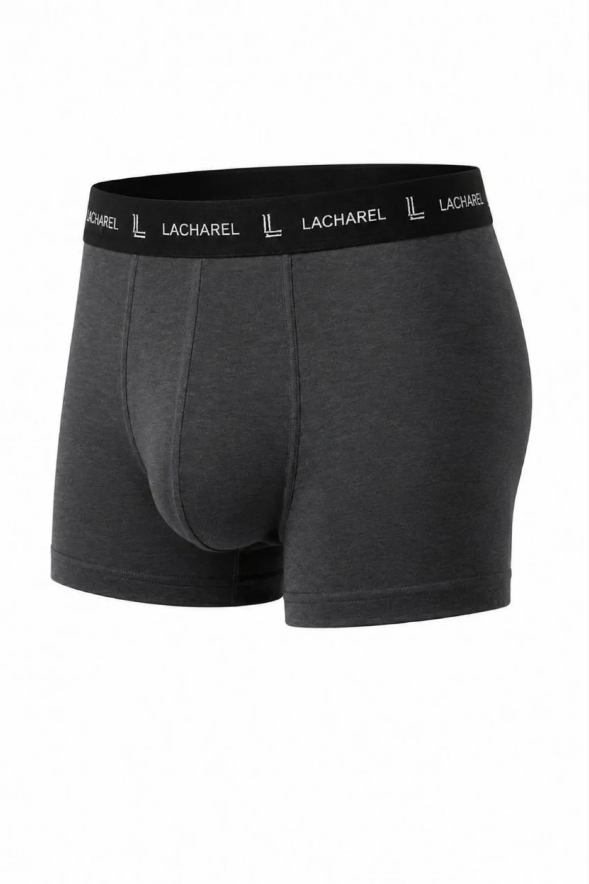 Erkek Likralı Pamuklu Nefes Alan Penye Boxer 2Li Paket - Füme & Gri