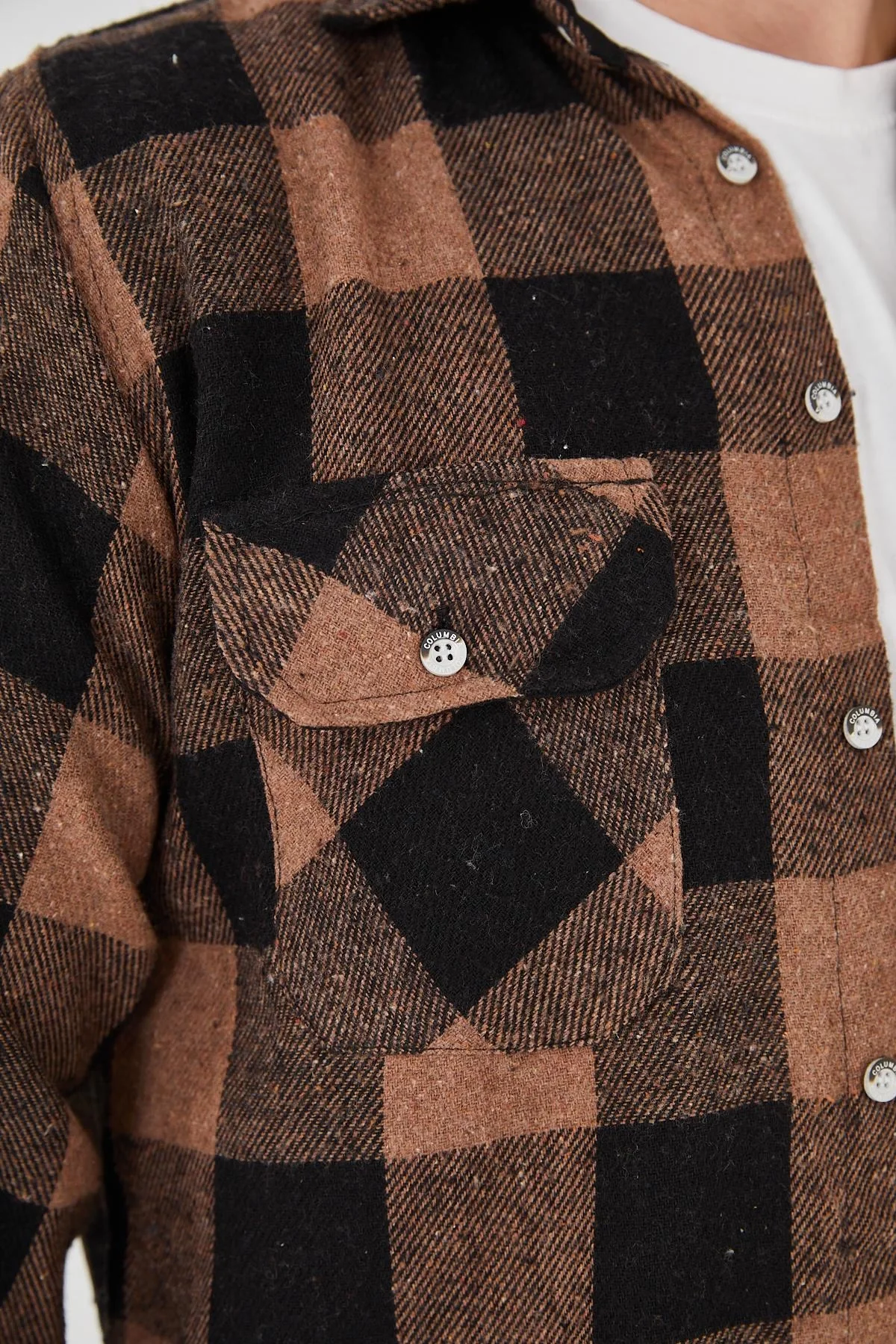 Erkek Oduncu Gömlek - Kahverengi