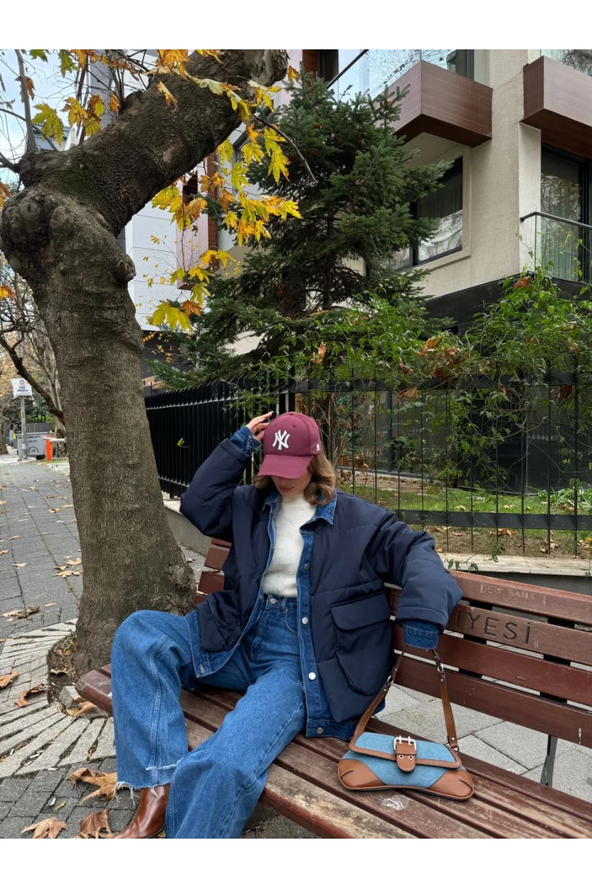 Jeans Detaylı Cıtcıtlı CEKET - Lacivert