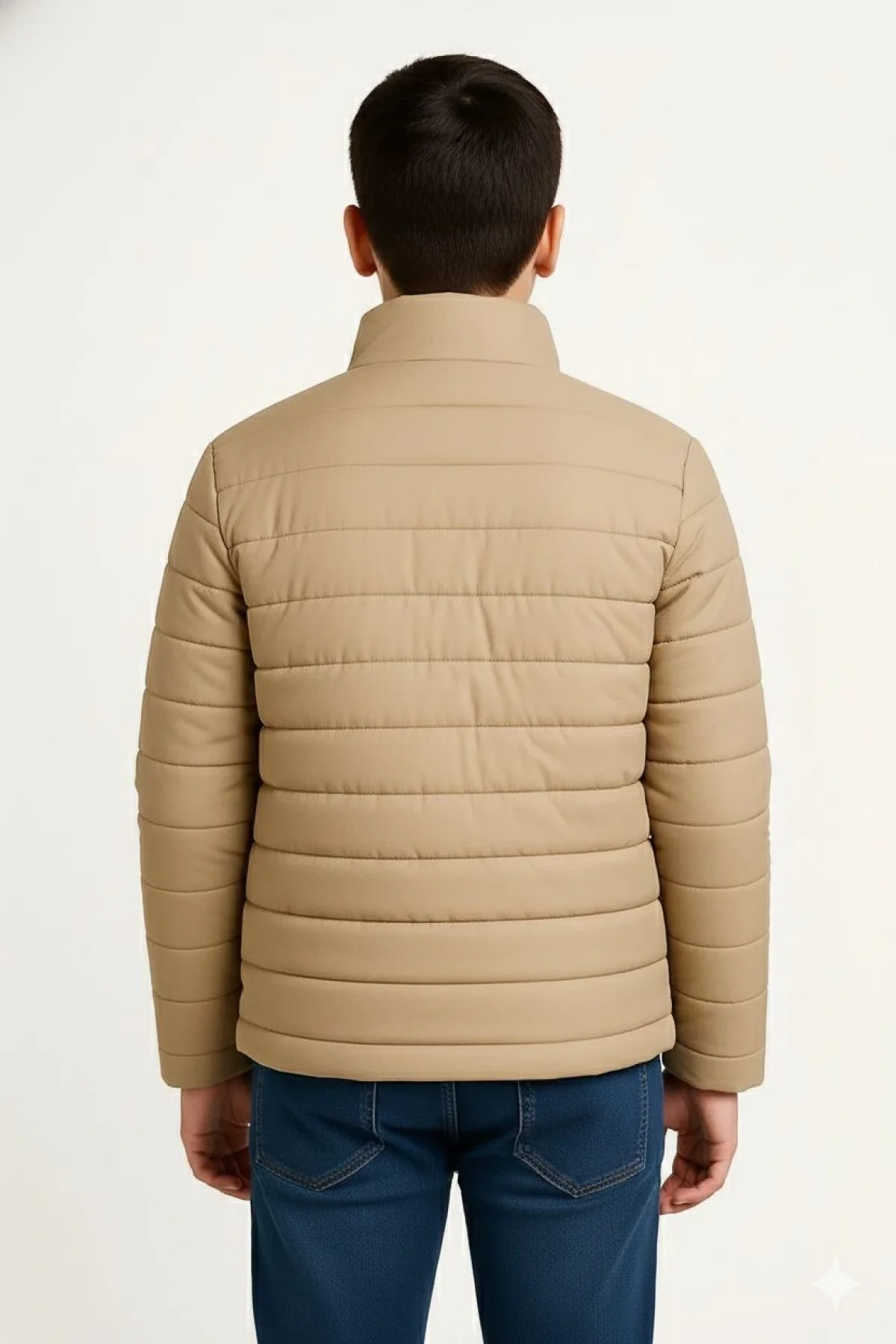 Kadın Bomber Mont Ceket – Su İtici Kumaş, Kapitone Astarlı, Fermuarlı, Kışlık - Bej