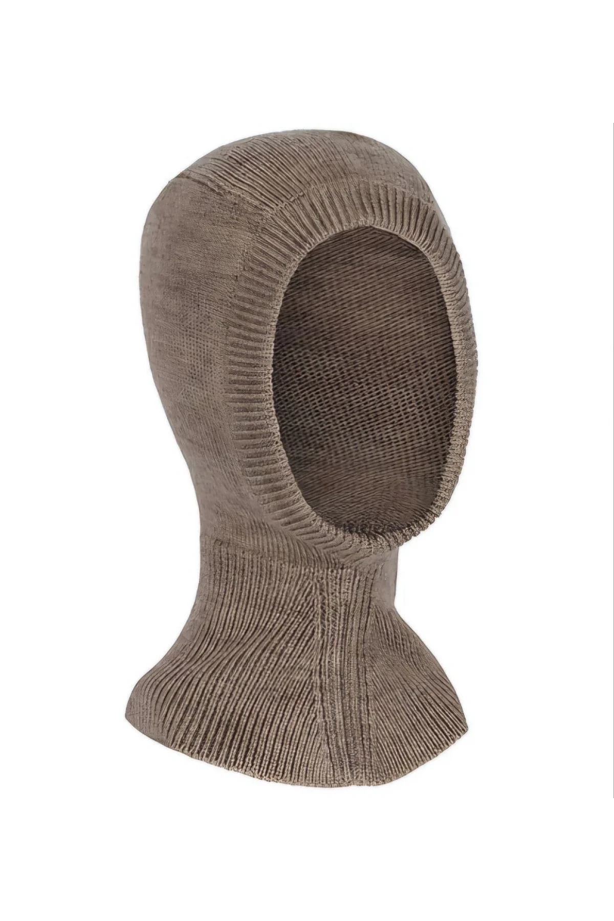 Kışlık Tam Kalıp Boğazlı Dokuma Triko Bere - Vizon