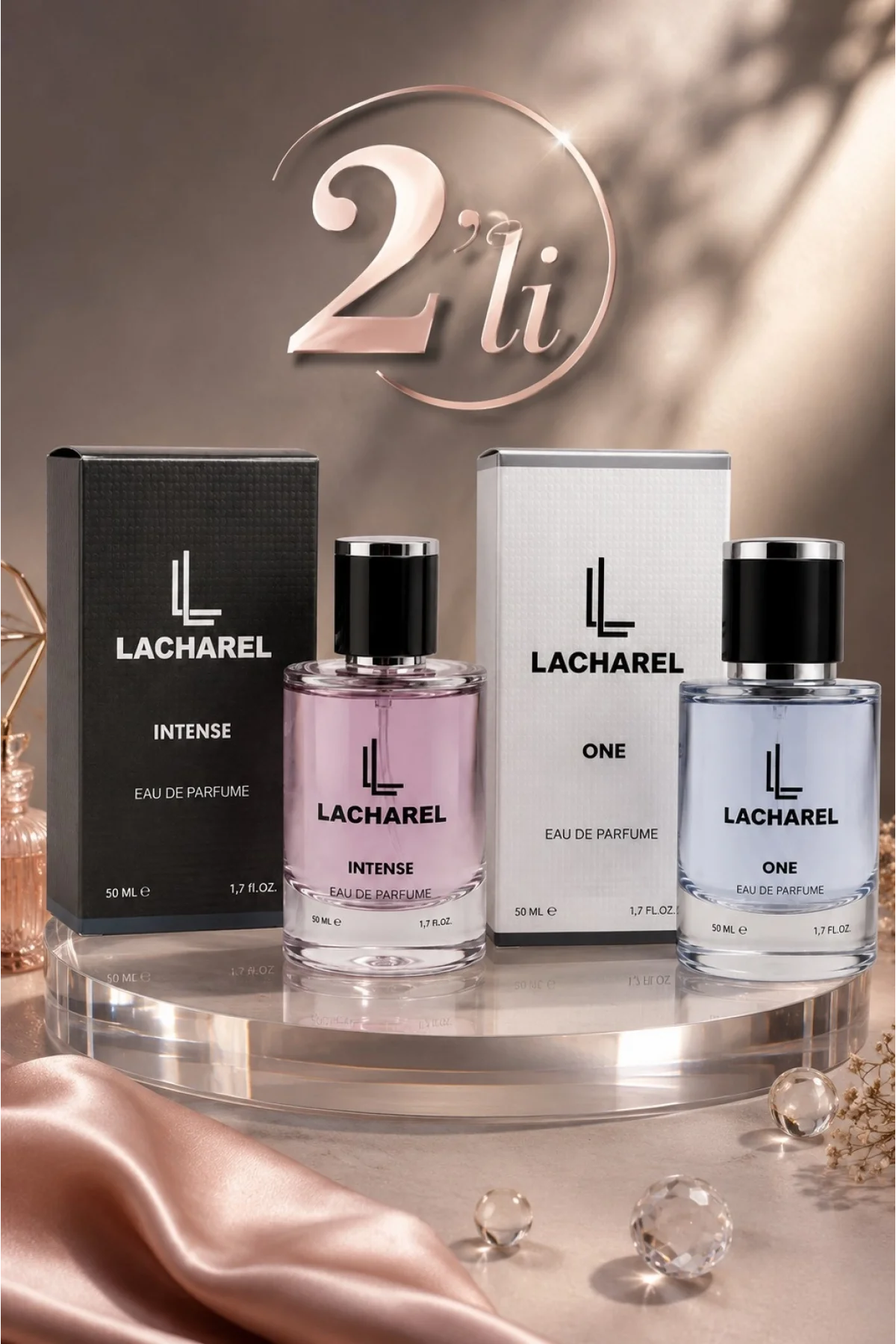 LACHAREL Intense ve One 2li Kadın Parfüm Seti Eau De Parfum 2x50 ML