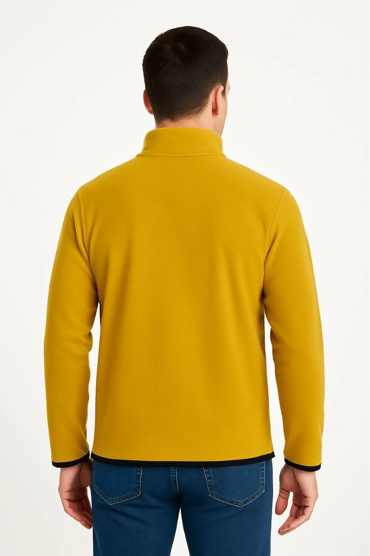 Ön Polar Kazak Dik Yaka - Sarı