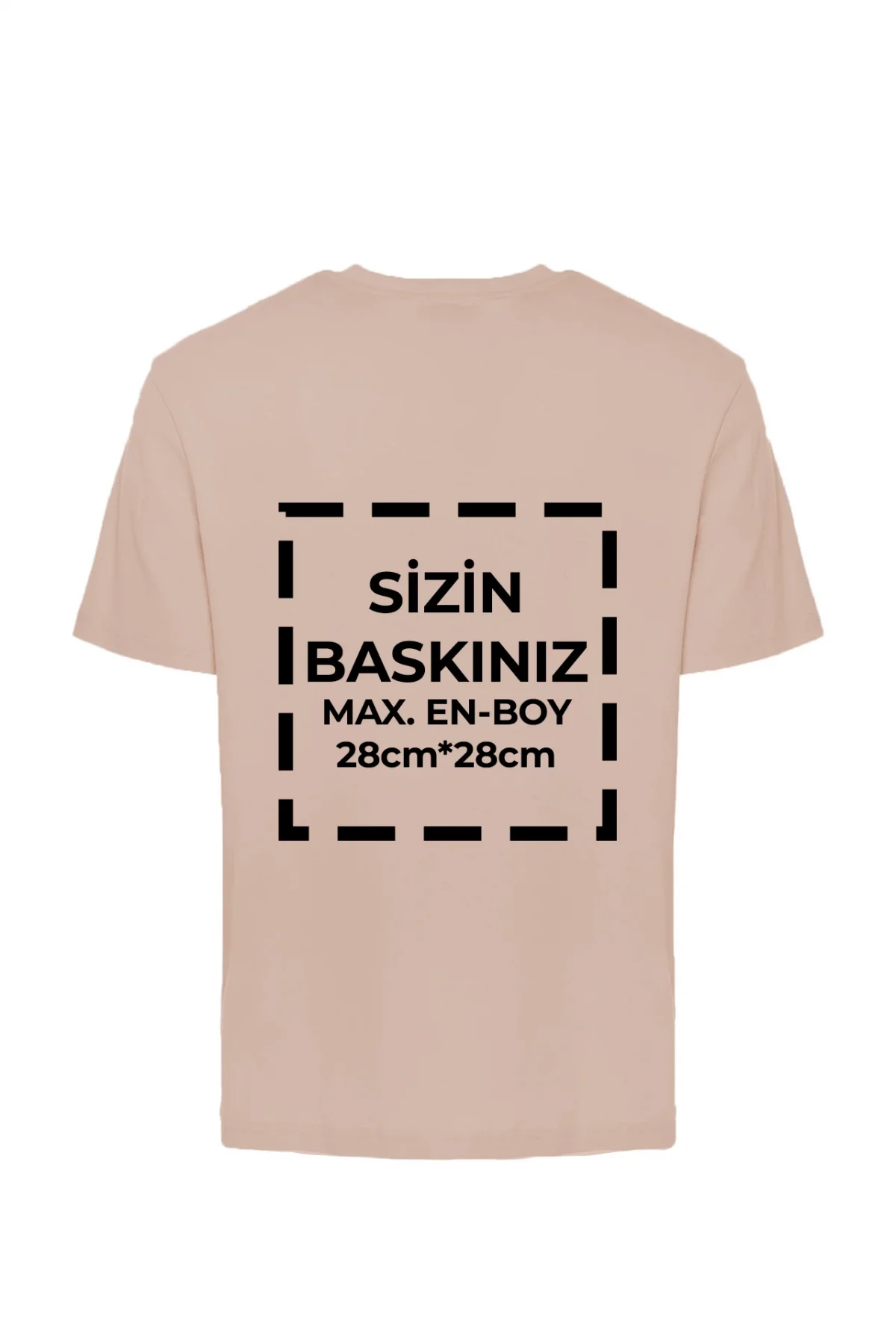 Tişört Tasarla T-Shirt 20/1 Kumaş - Bej
